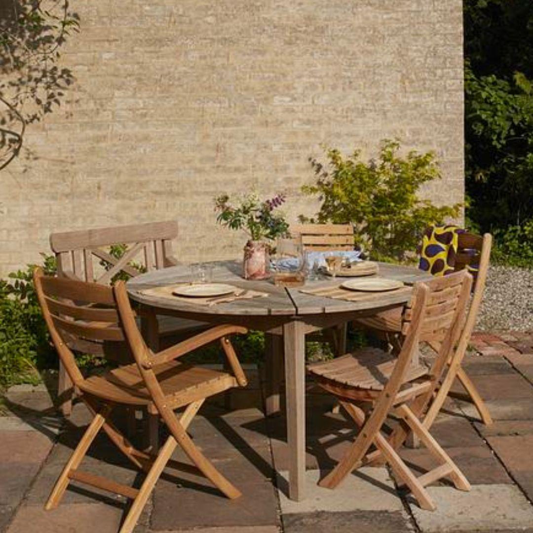 Großer Mogens Holmriis Outdoor-Tisch „Drachmann 190“ aus Teakholz für Skagerak im Angebot 8