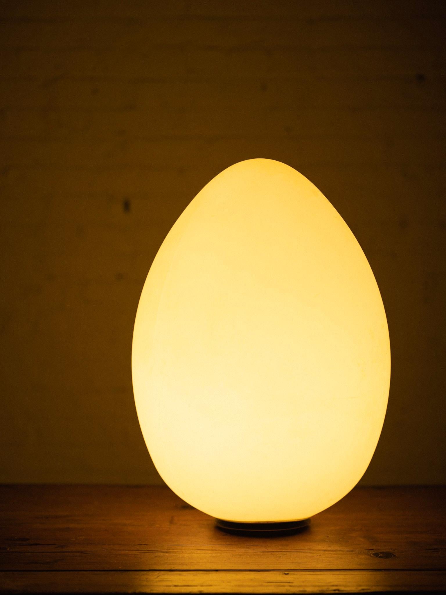 Mid-Century Modern Large Molded Plastic Egg Form Lamp For Sale