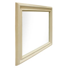 Large Molding Mirror in Ivory Lacquer, 1970s