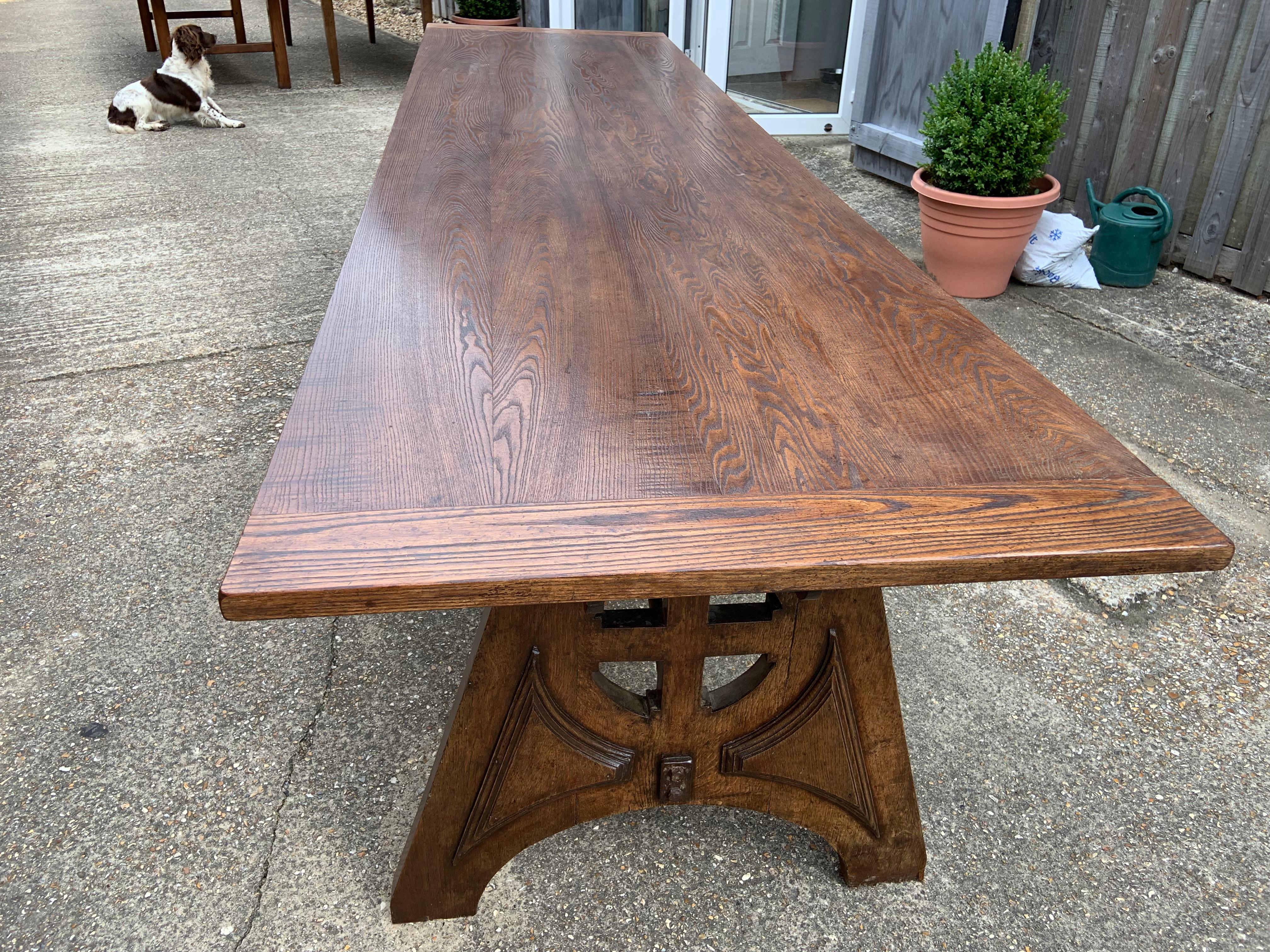 Hand-Crafted Large Monastery Table For Sale