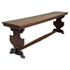 Large Monastery Table in Solid Walnut, 1700s