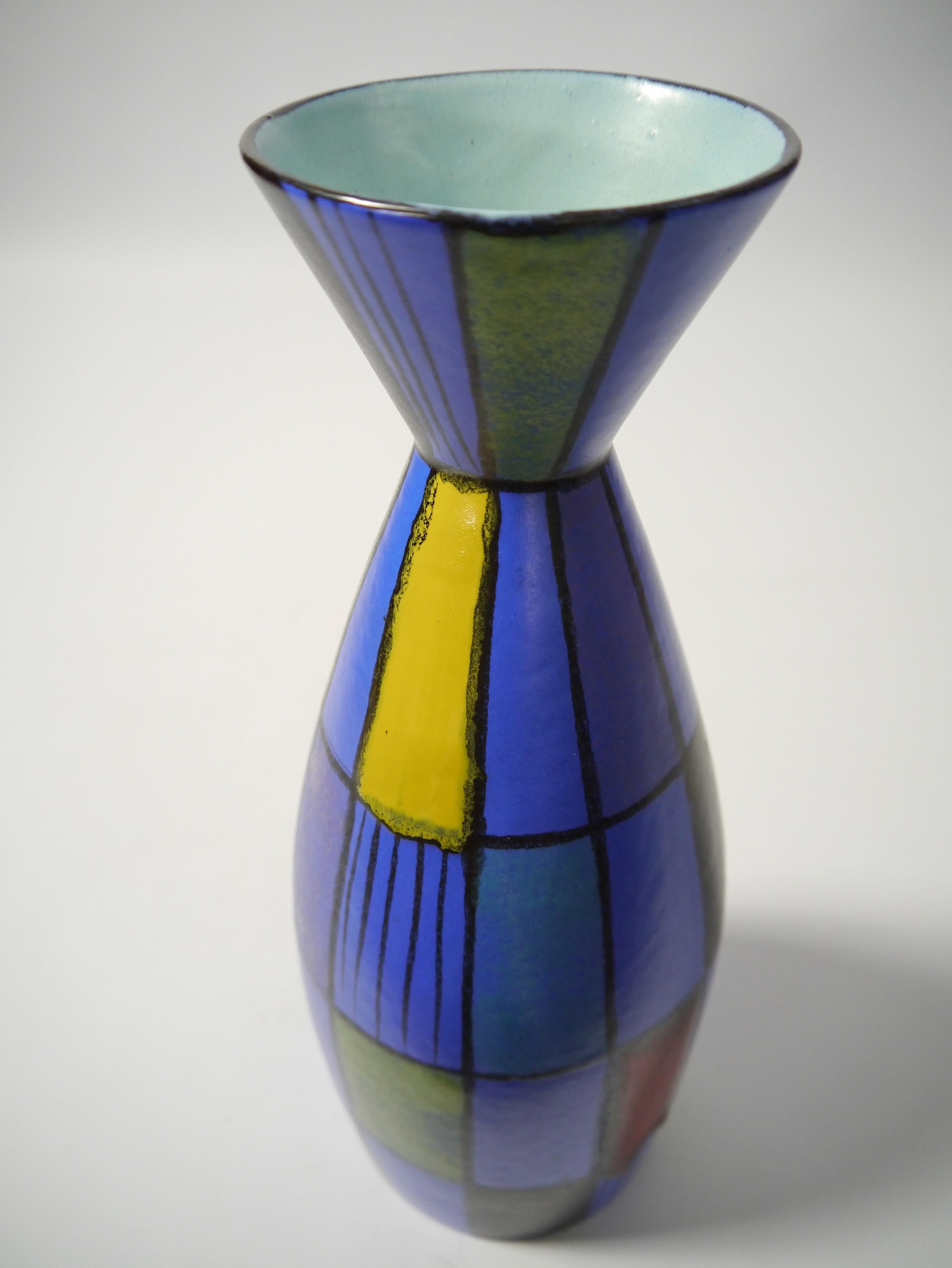 Mid-Century Modern Large West Germany Pottery Vase by Bodo Mans for BAY Keramik, W-G, 1960s For Sale
