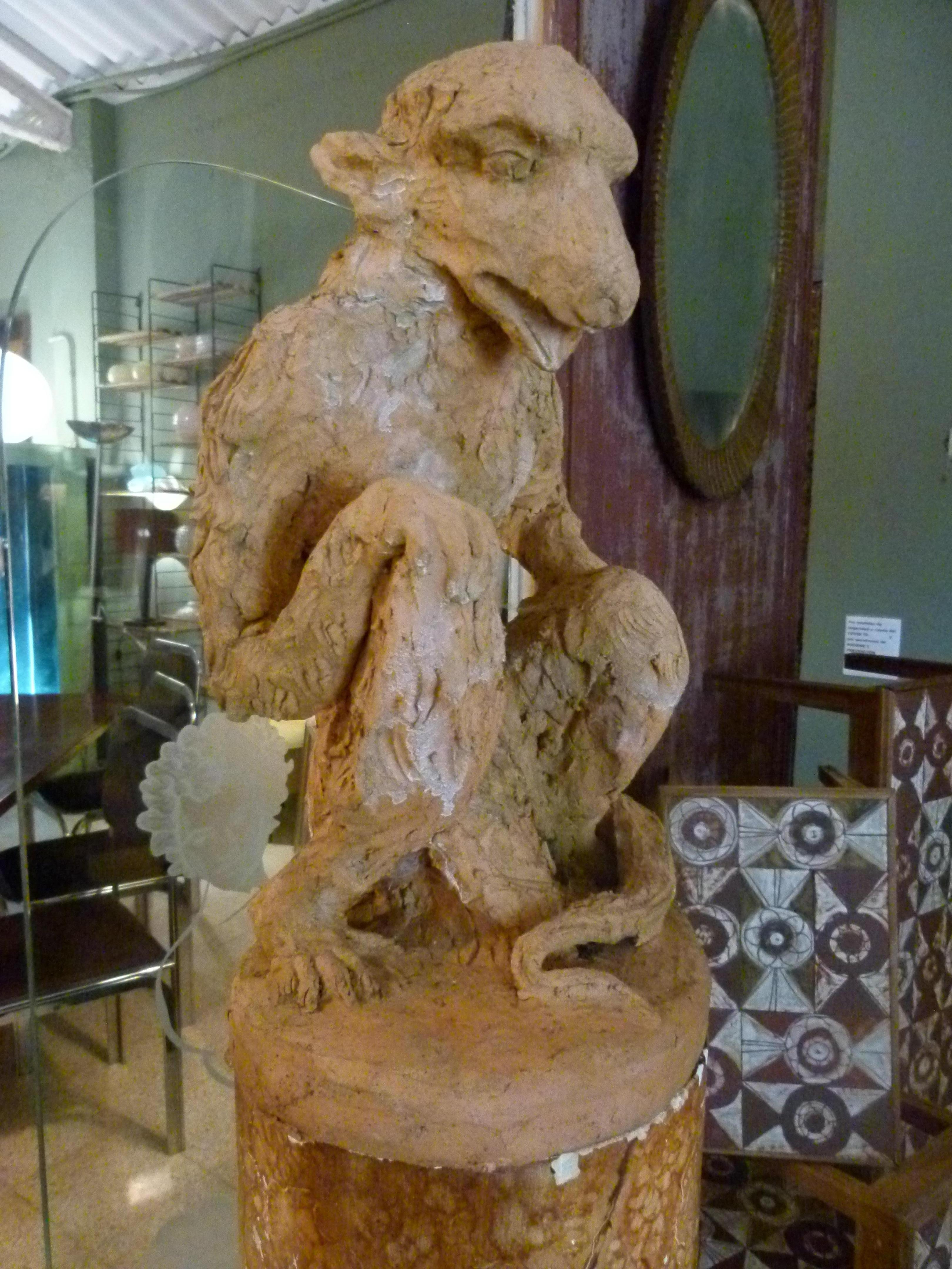 Other 20th Century Terracota Animal Sculpture, Hand Carved