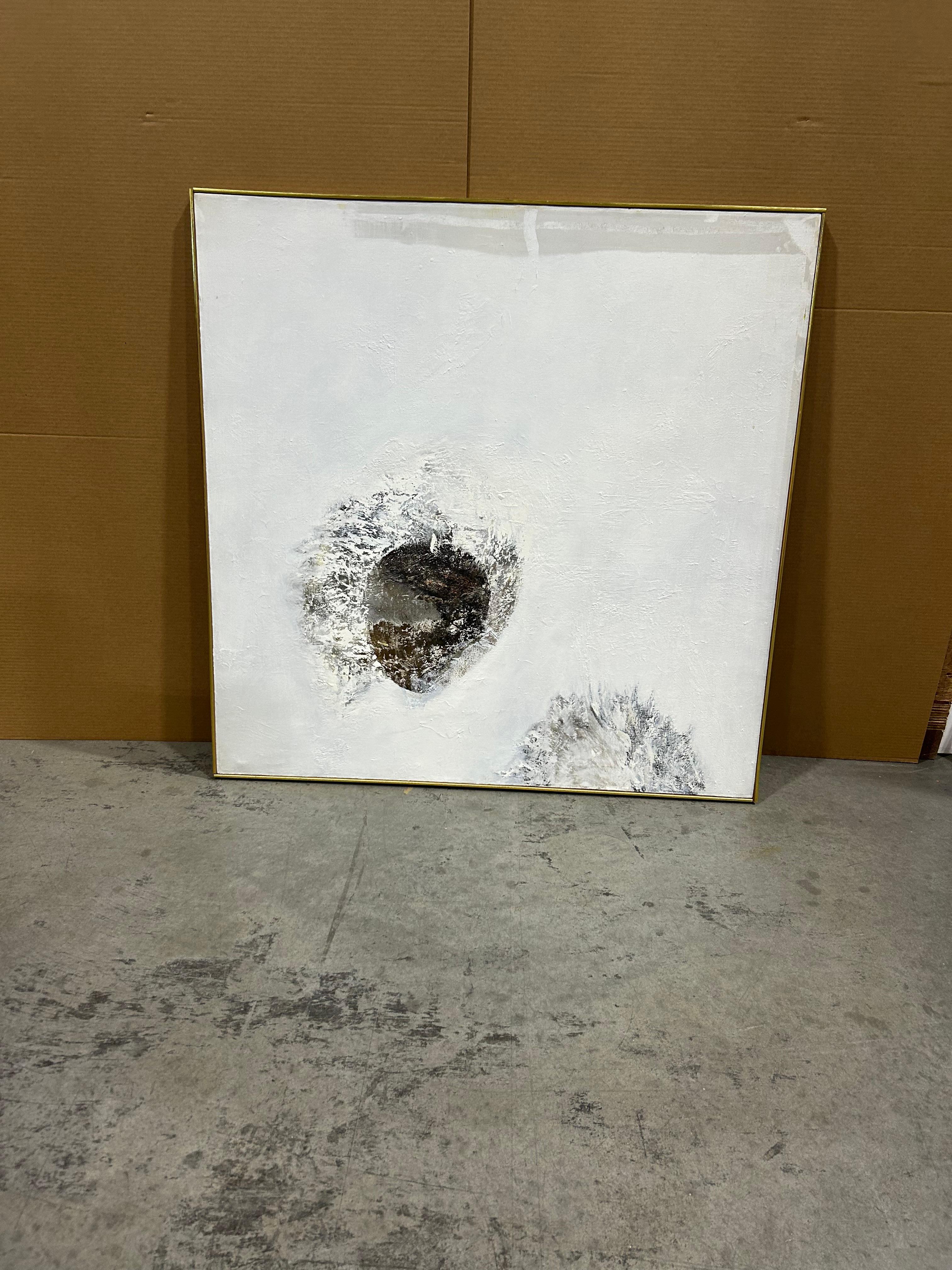 Canvas Large Monochromatic Abstract by Thomas George For Sale