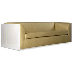 Large Monterey Sofa in Beige with Lacquered Finish by Innova Luxuxy Group