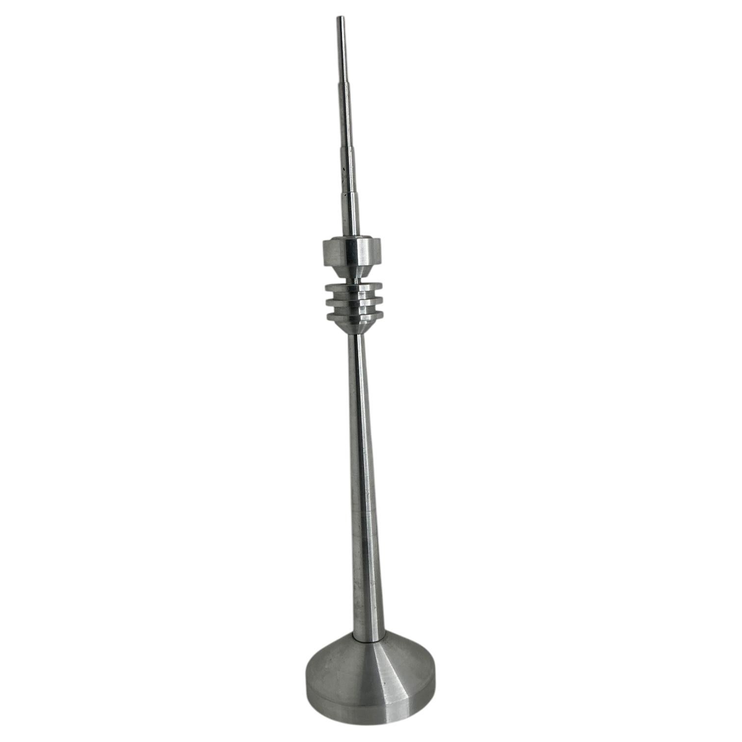 Large Monumental Aluminum Munich TV Television Tower Scale Design Model, 1970s For Sale 5