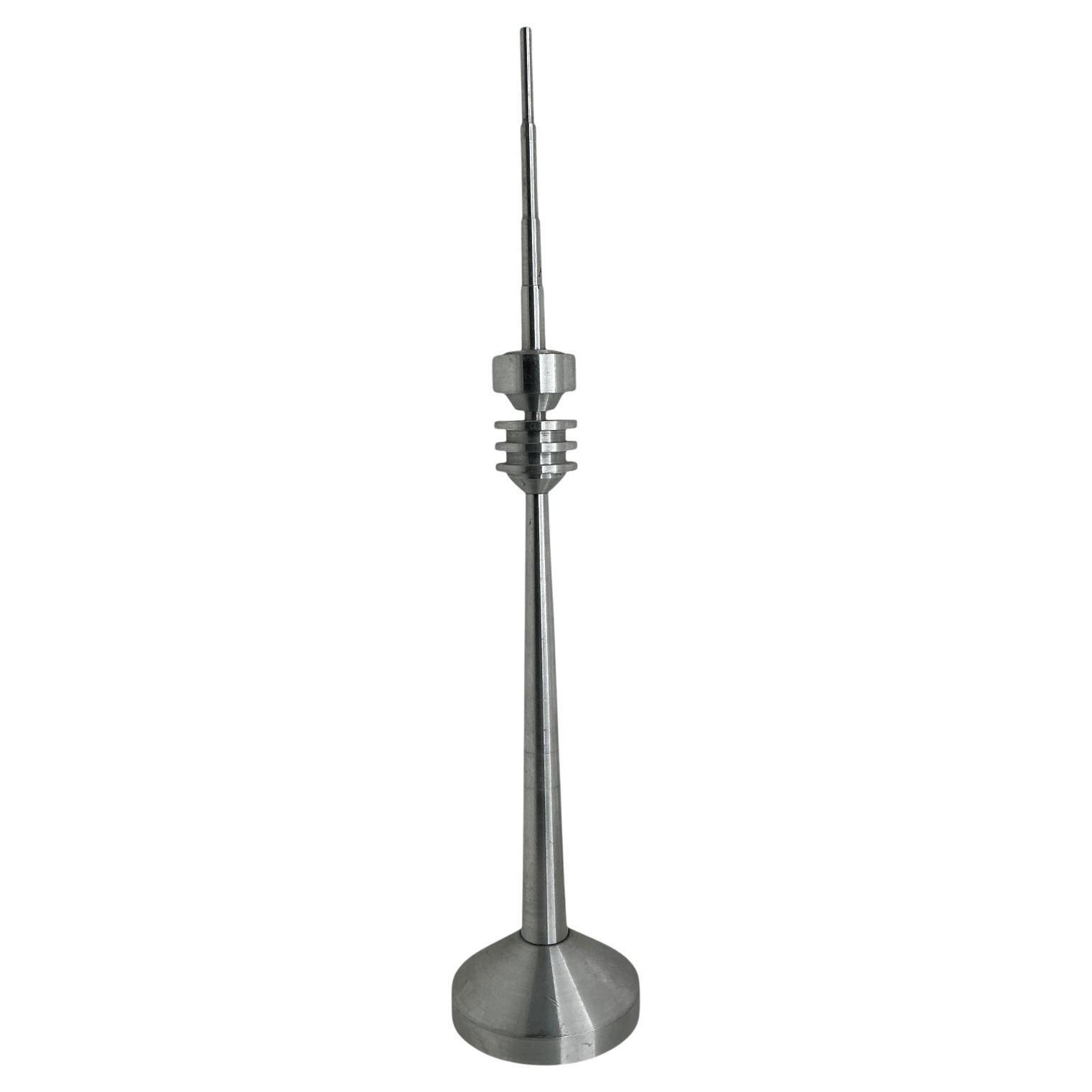 Large Monumental Aluminum Munich TV Television Tower Scale Design Model, 1970s