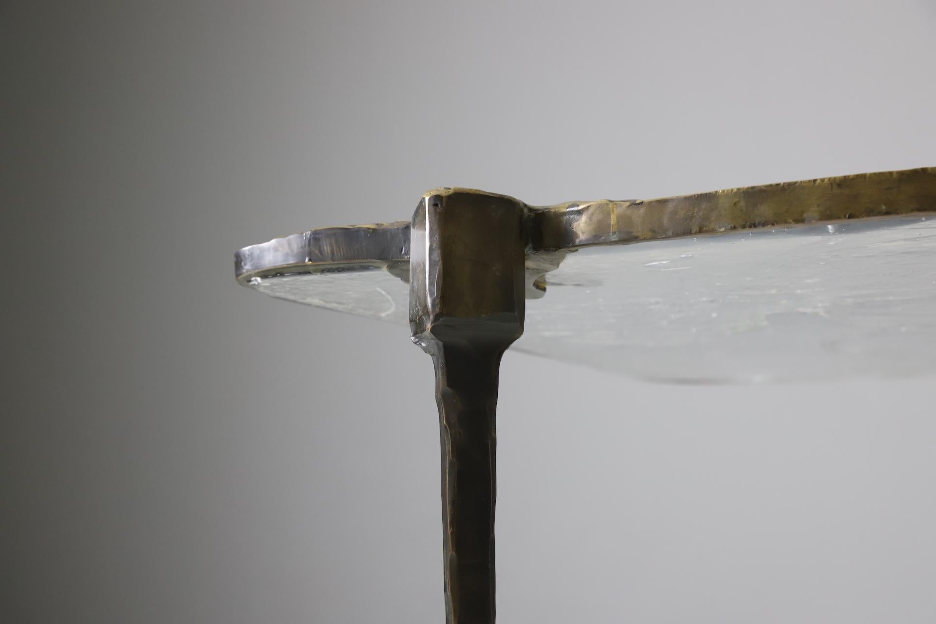 Großer monumentaler Couchtisch aus geschmiedeter Bronze von Lothar Klute, 1986 im Angebot 4