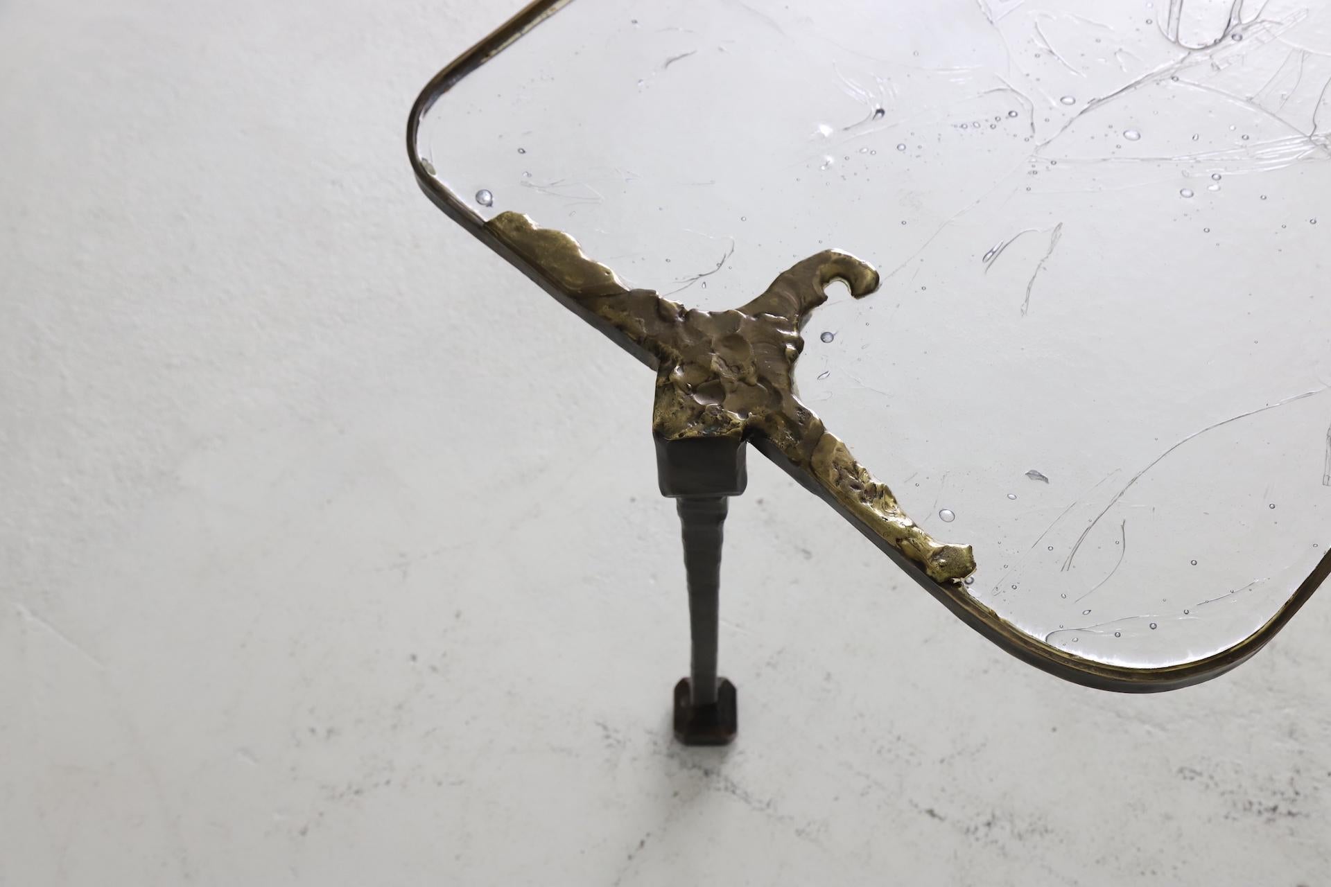 Großer monumentaler Couchtisch aus geschmiedeter Bronze von Lothar Klute, 1986 im Angebot 5