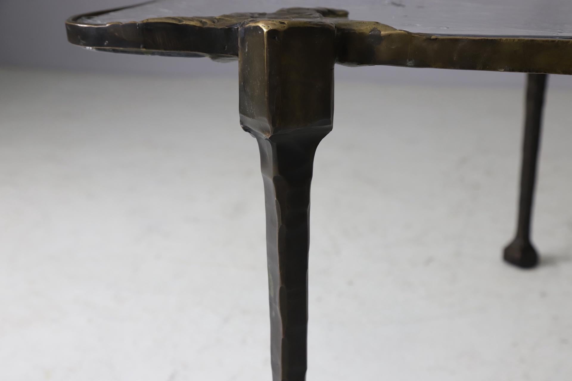 Großer monumentaler Couchtisch aus geschmiedeter Bronze von Lothar Klute, 1986 im Angebot 7