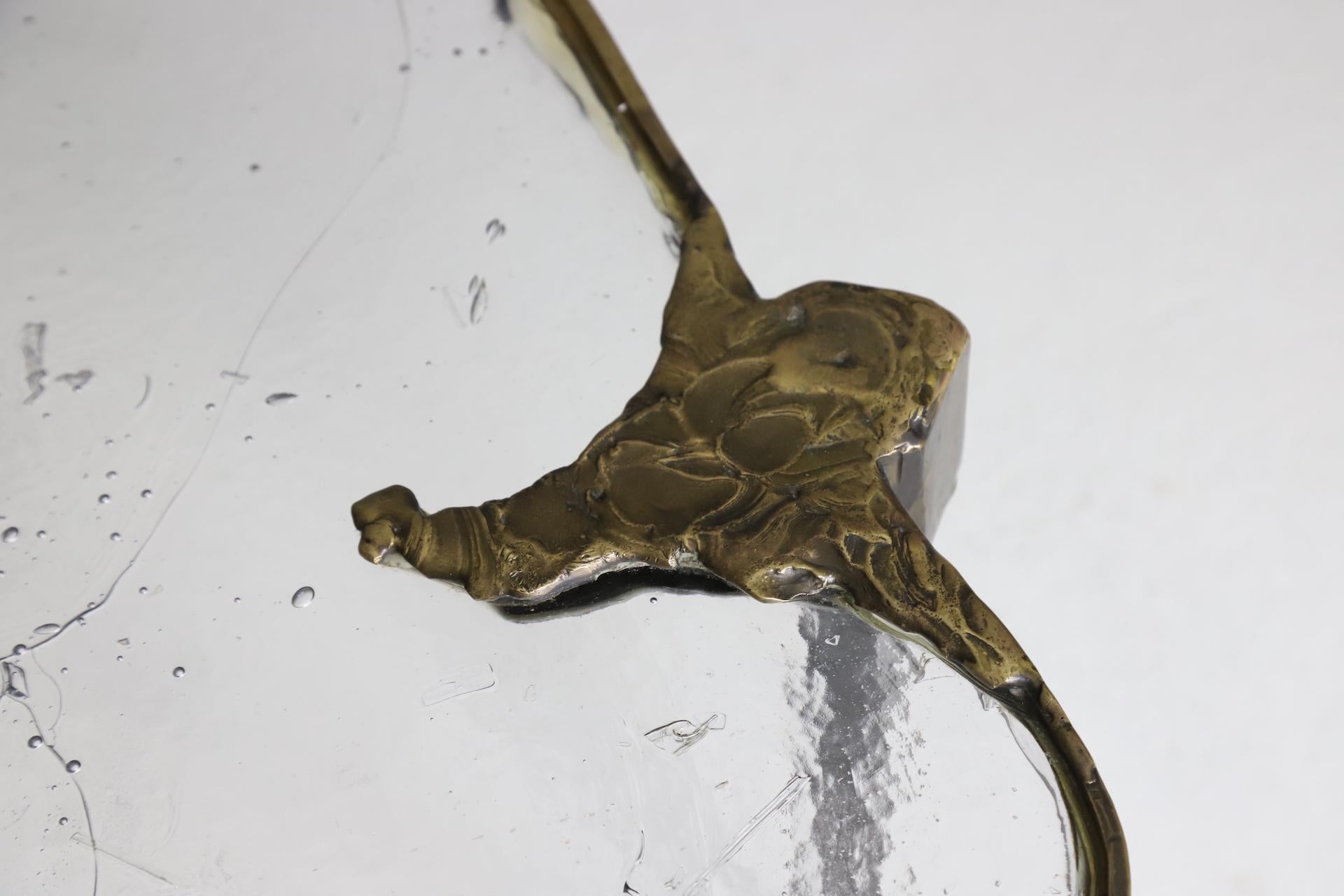 Großer monumentaler Couchtisch aus geschmiedeter Bronze von Lothar Klute, 1986 im Angebot 8