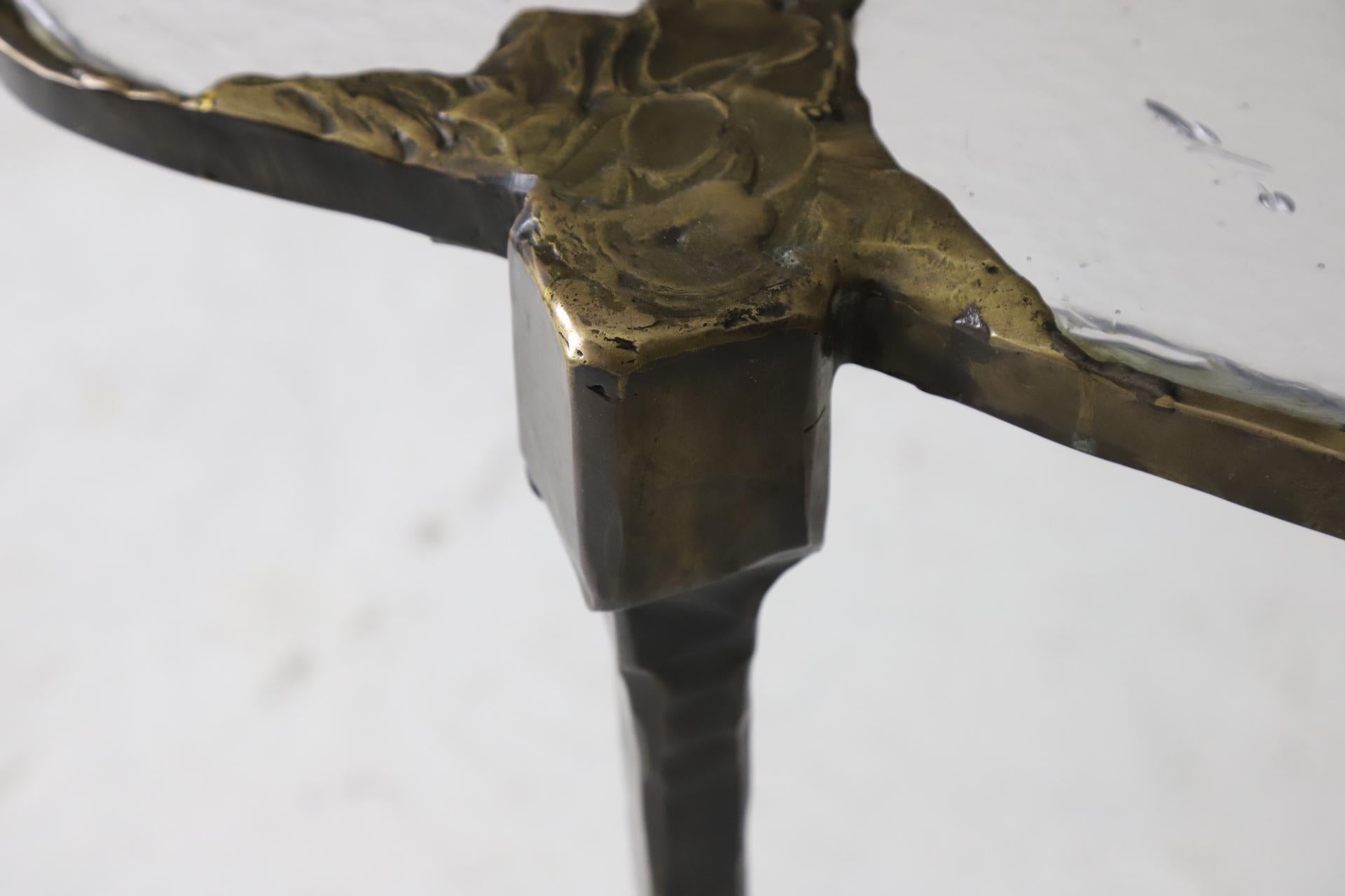 Großer monumentaler Couchtisch aus geschmiedeter Bronze von Lothar Klute, 1986 im Zustand „Gut“ im Angebot in Sittard, LI