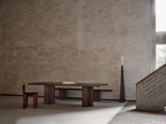 Grande table monumentale en Oak Brown foncé - Brut by Mokko