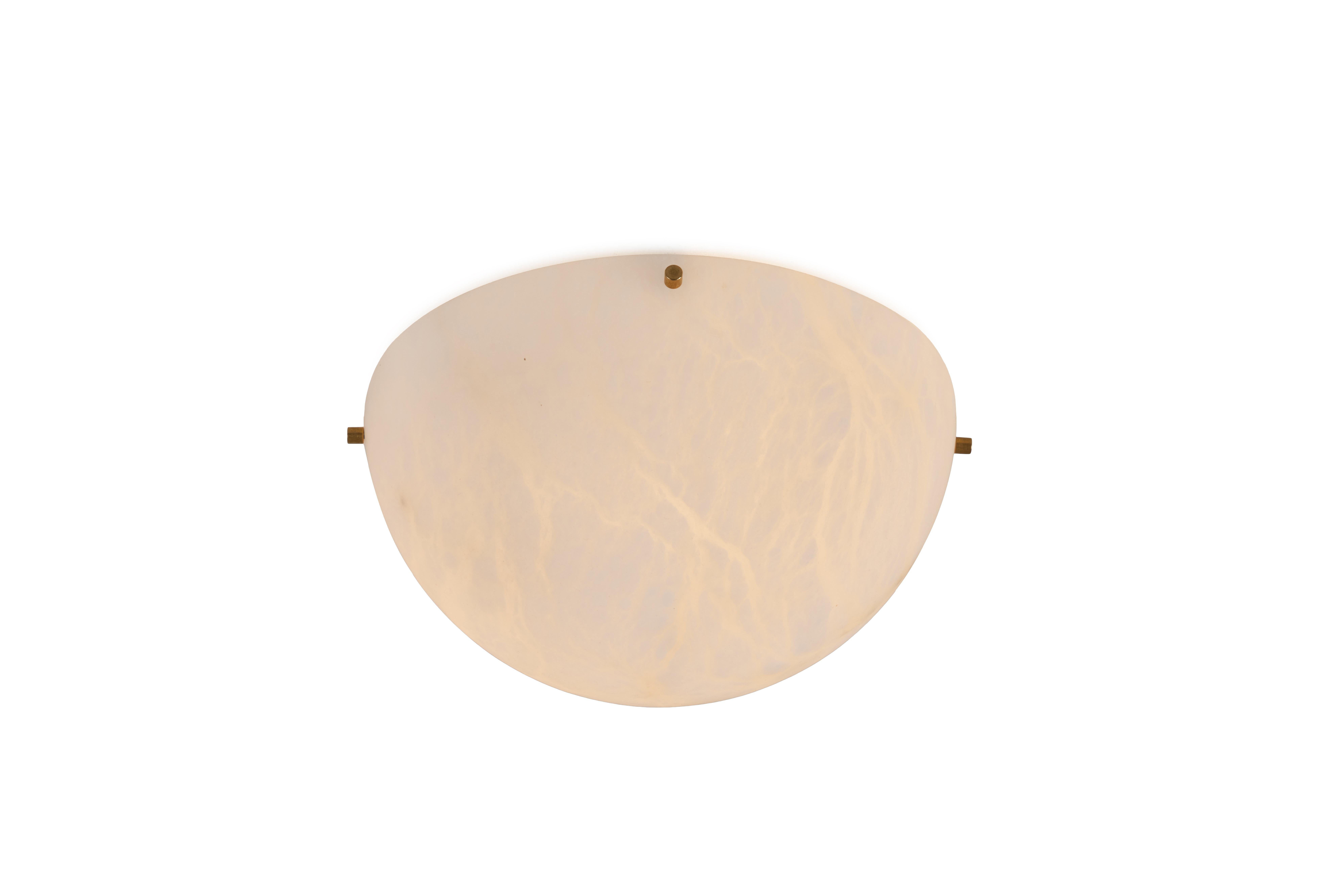 Large 'Moon 4' Alabaster Wall or Ceiling Lamp in the Manner of Pierre Chareau For Sale 2