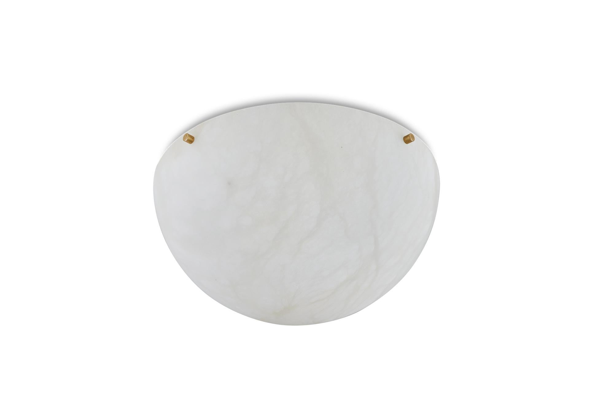 Large 'Moon 4' Alabaster Wall or Ceiling Lamp in the Manner of Pierre Chareau For Sale 5