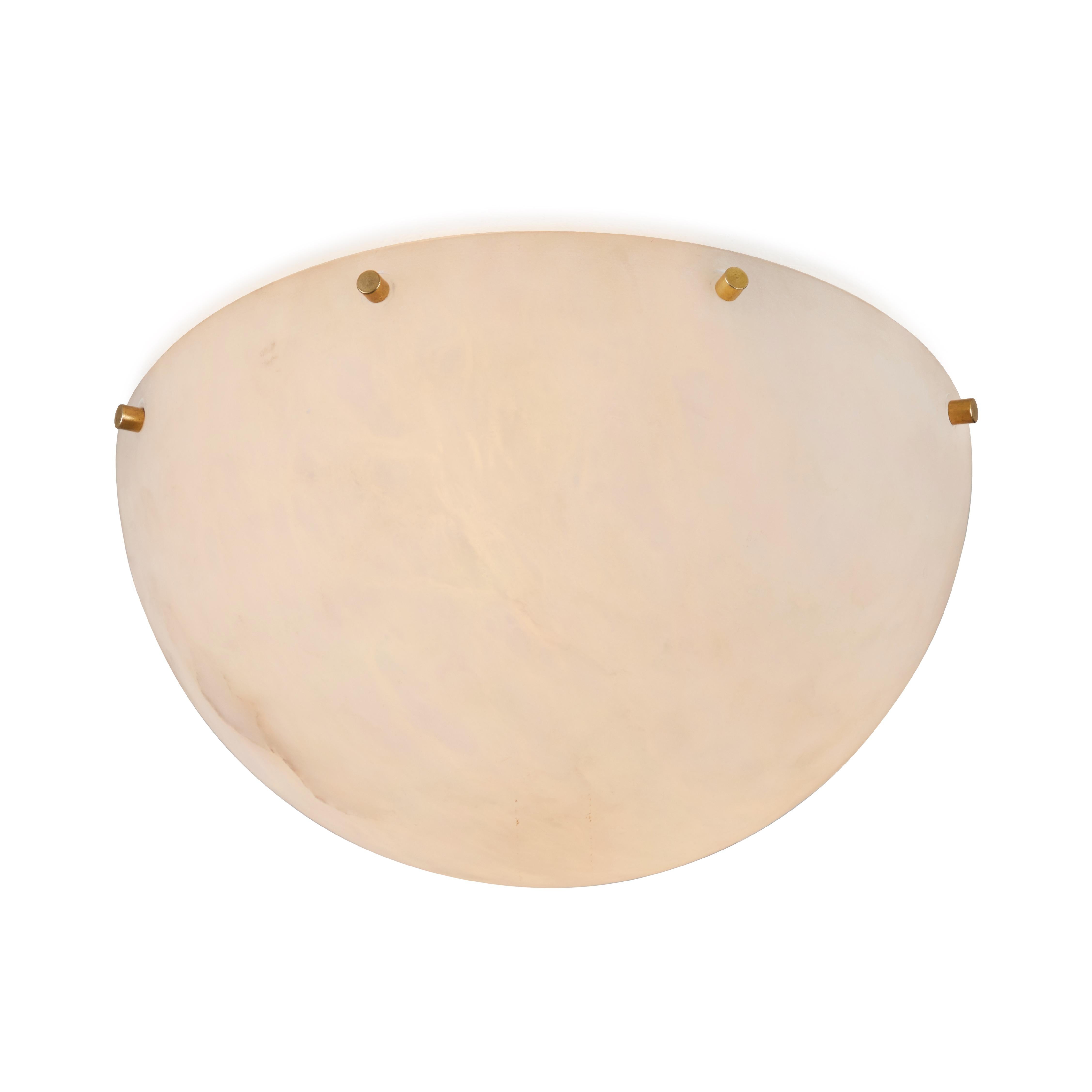 American Large 'Moon 8' Alabaster Ceiling or Wall Lamp by Denis De La Mesiere For Sale