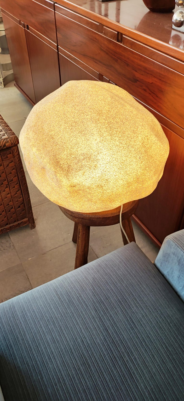 Large Moon Rock Lamp, by André Cazenave for Singleton, Italy, 1970s For