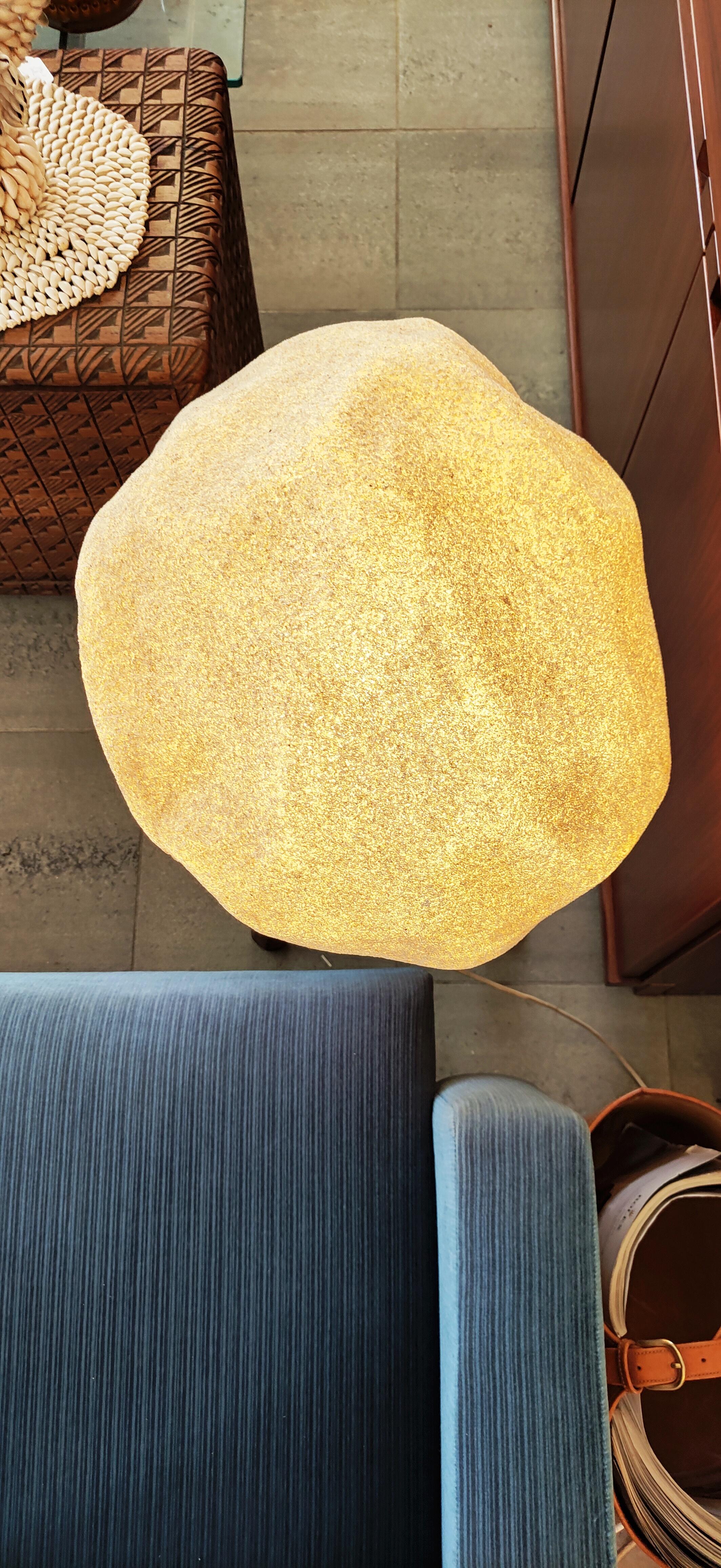Large Moon Rock Lamp, by André Cazenave for Singleton, Italy, 1970s In Good Condition For Sale In L'Escala, ES