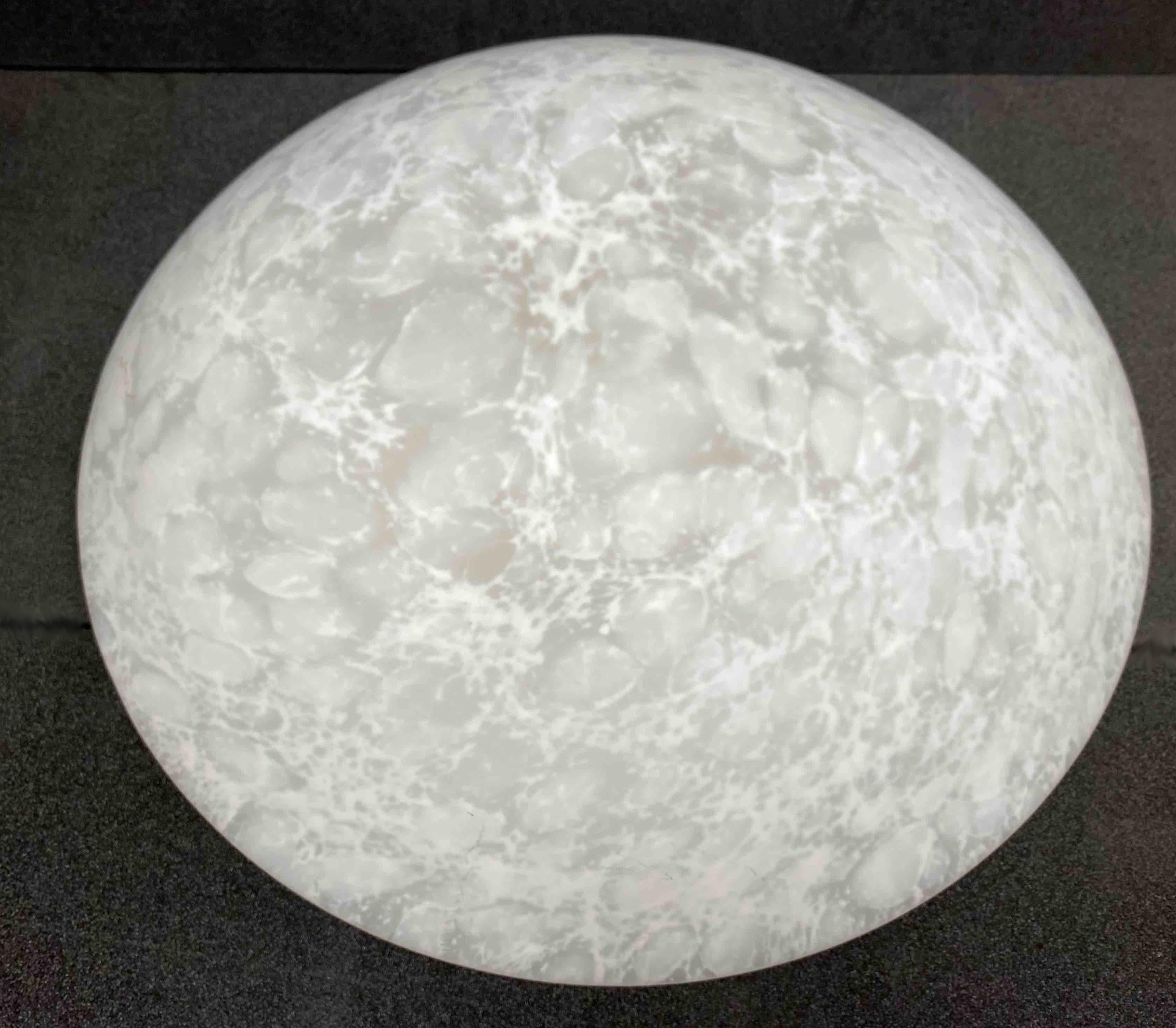 Große Einbaubeleuchtung „Moon“ aus Satinglas, 1980er Jahre, Bankamp Leuchten, Deutschland (Metall) im Angebot