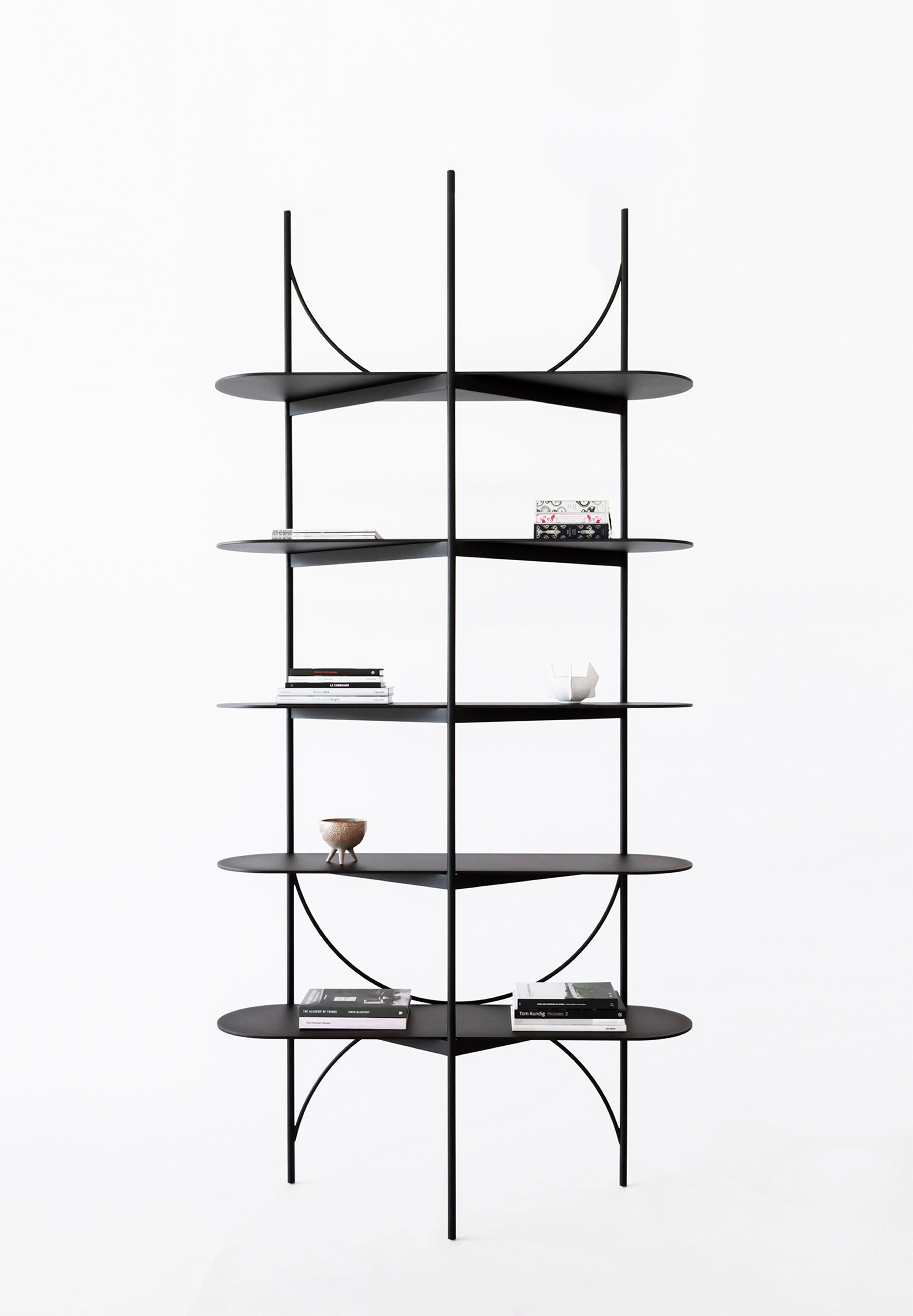 Large Moored shelving by Rosanna Ceravolo
Dimensions: W 140 x D 42 x H 290 cm
Materials: Powdercoated metal with brass detailing.
Also available in different dimensions and colors.


Rosanna Ceravolo is a Melbourne based architect whose multi