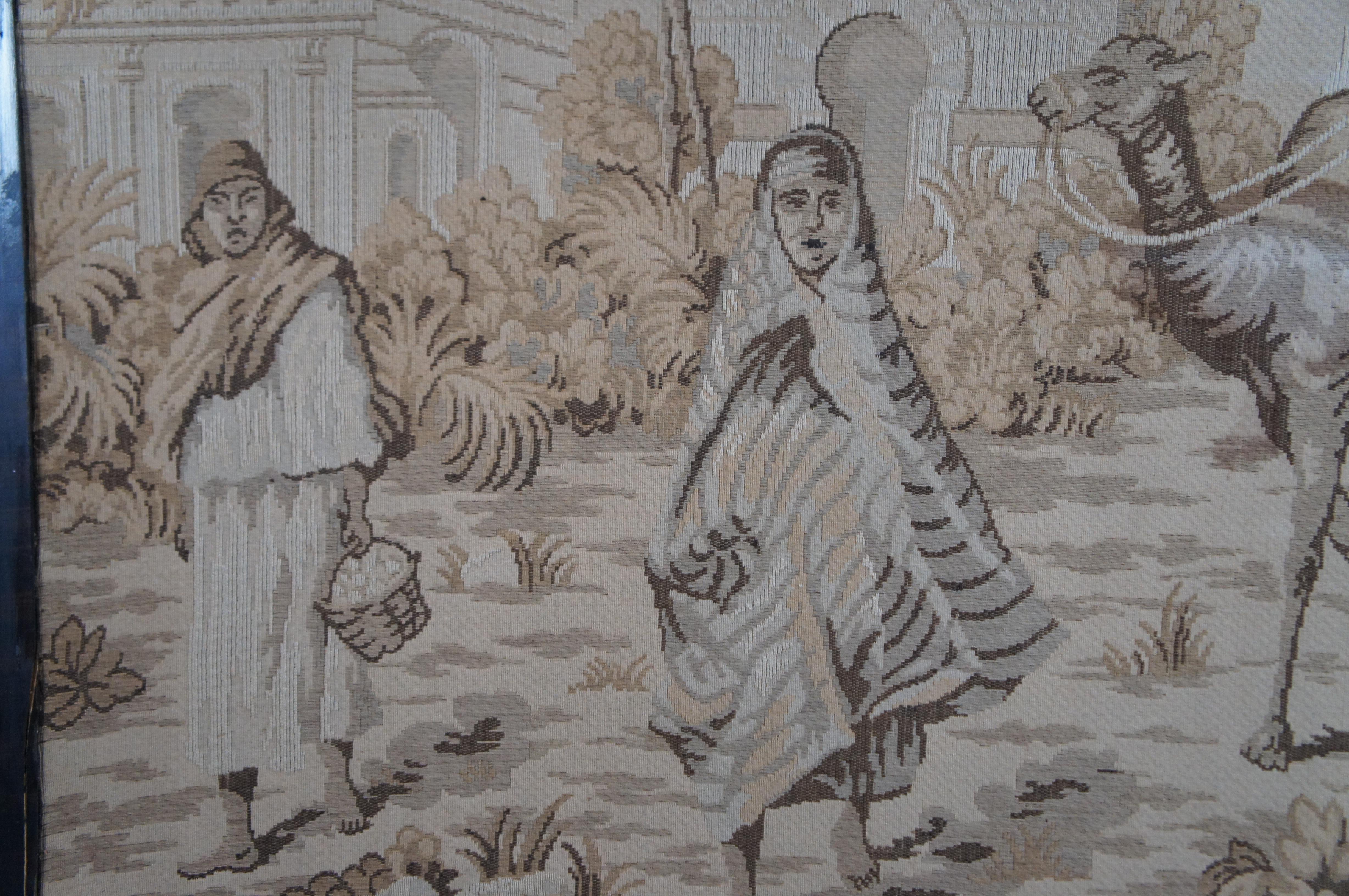 XX secolo Grande arazzo tessile moresco marocchino con cammello figurato e paesaggio 75