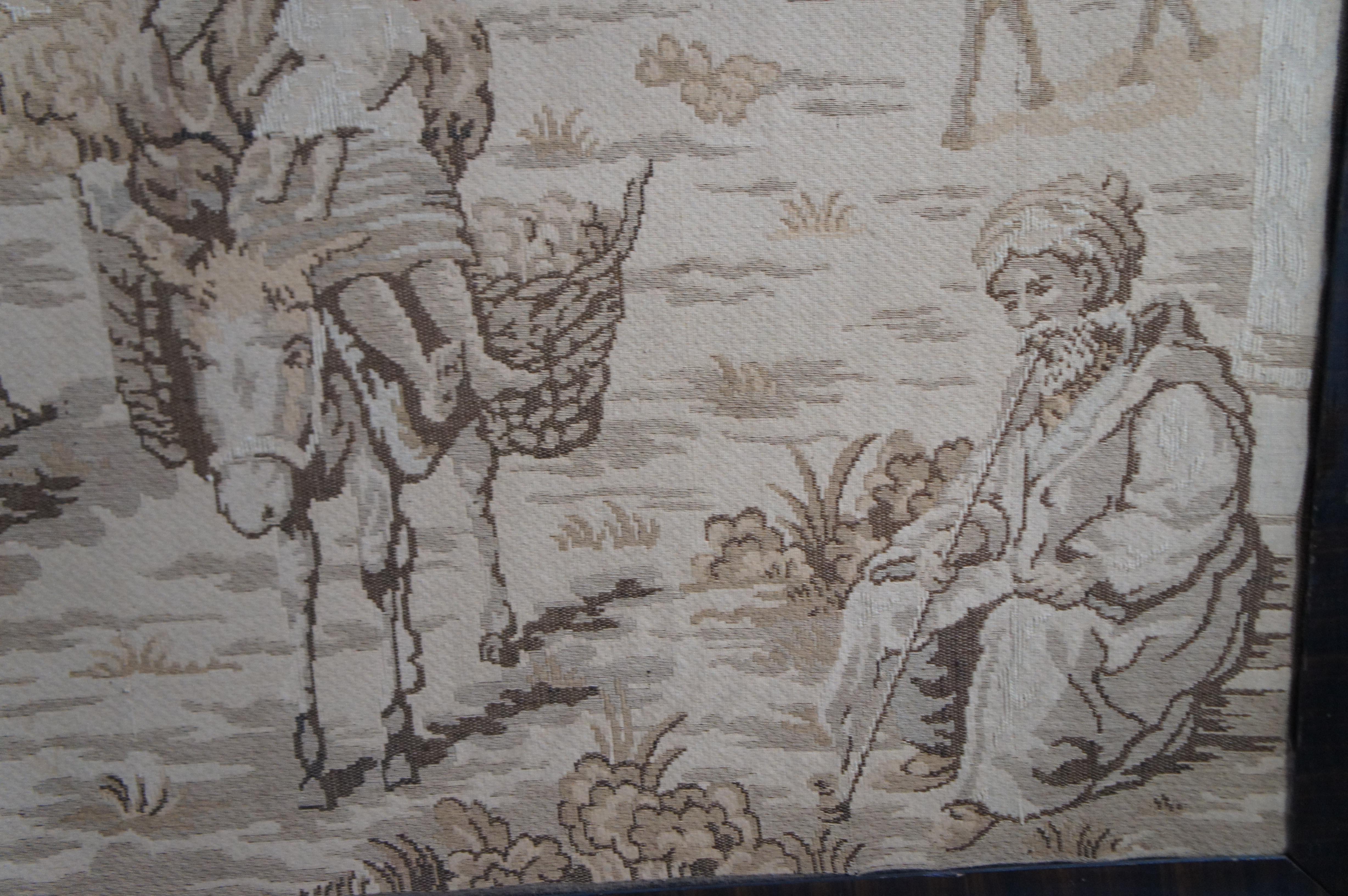 Grande arazzo tessile moresco marocchino con cammello figurato e paesaggio 75
