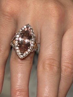 Large Morganite Cocktail Ring