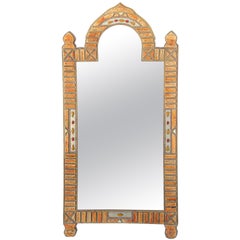 Large Moroccan Arched Moorish Mirror Inlaid