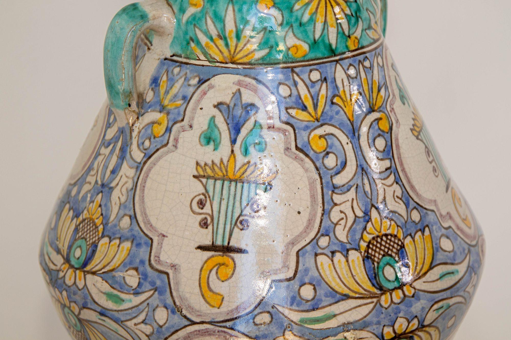 Moroccan Moorish Ceramic Table Lamp with Spanish Granada Design For Sale 4