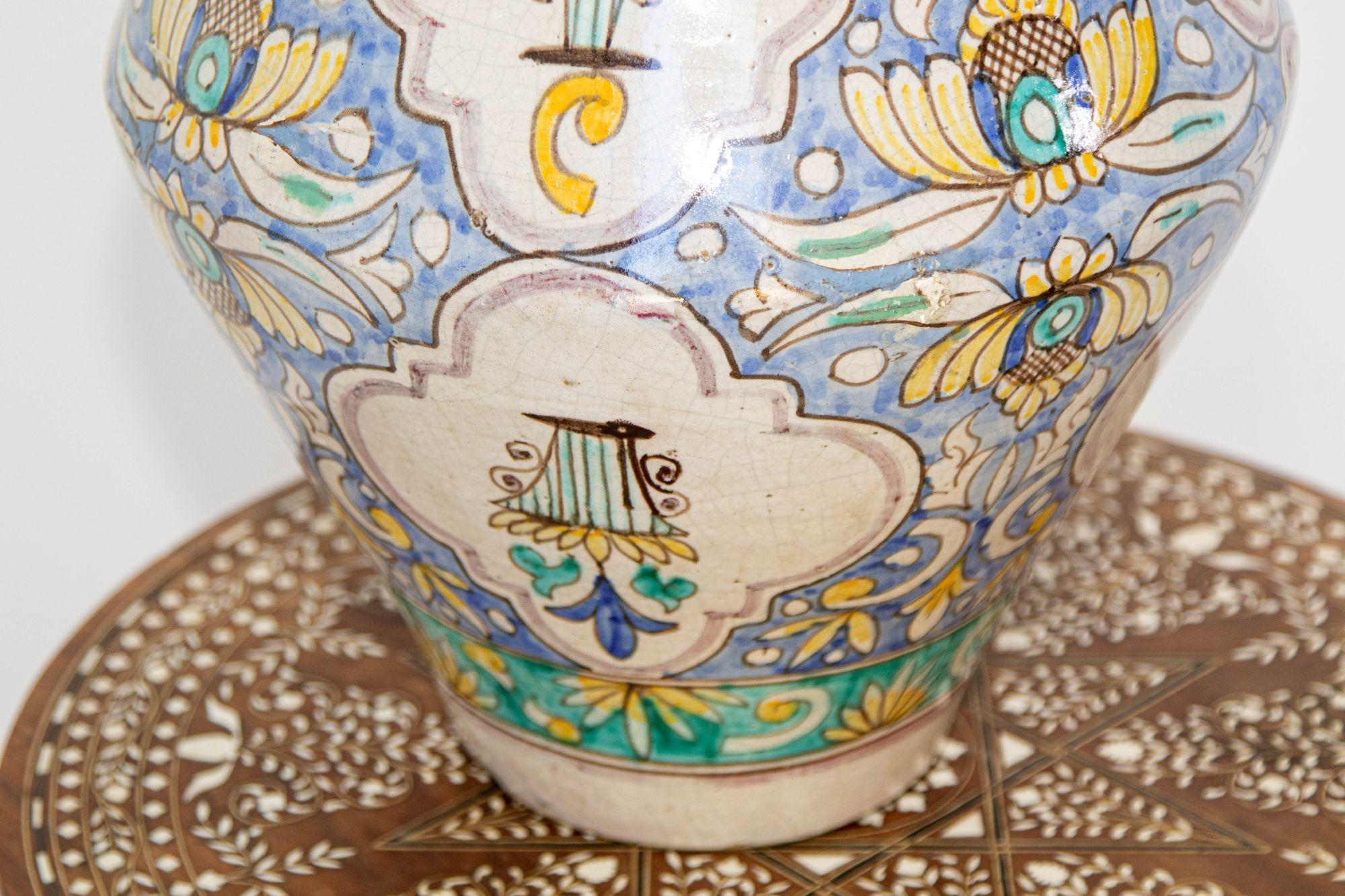 Moroccan Moorish Ceramic Table Lamp with Spanish Granada Design For Sale 5