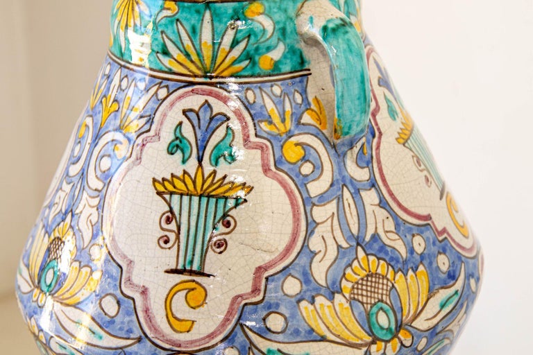 Moroccan Moorish Ceramic Table Lamp with Spanish Granada Design For