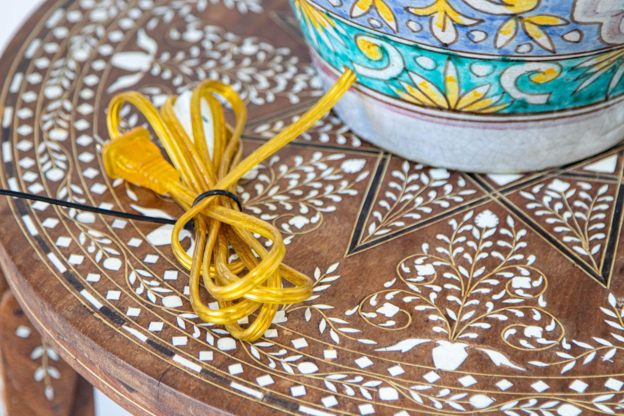 Moroccan Moorish Ceramic Table Lamp with Spanish Granada Design For Sale 10