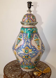 Moroccan Moorish Ceramic Table Lamp with Spanish Granada Design