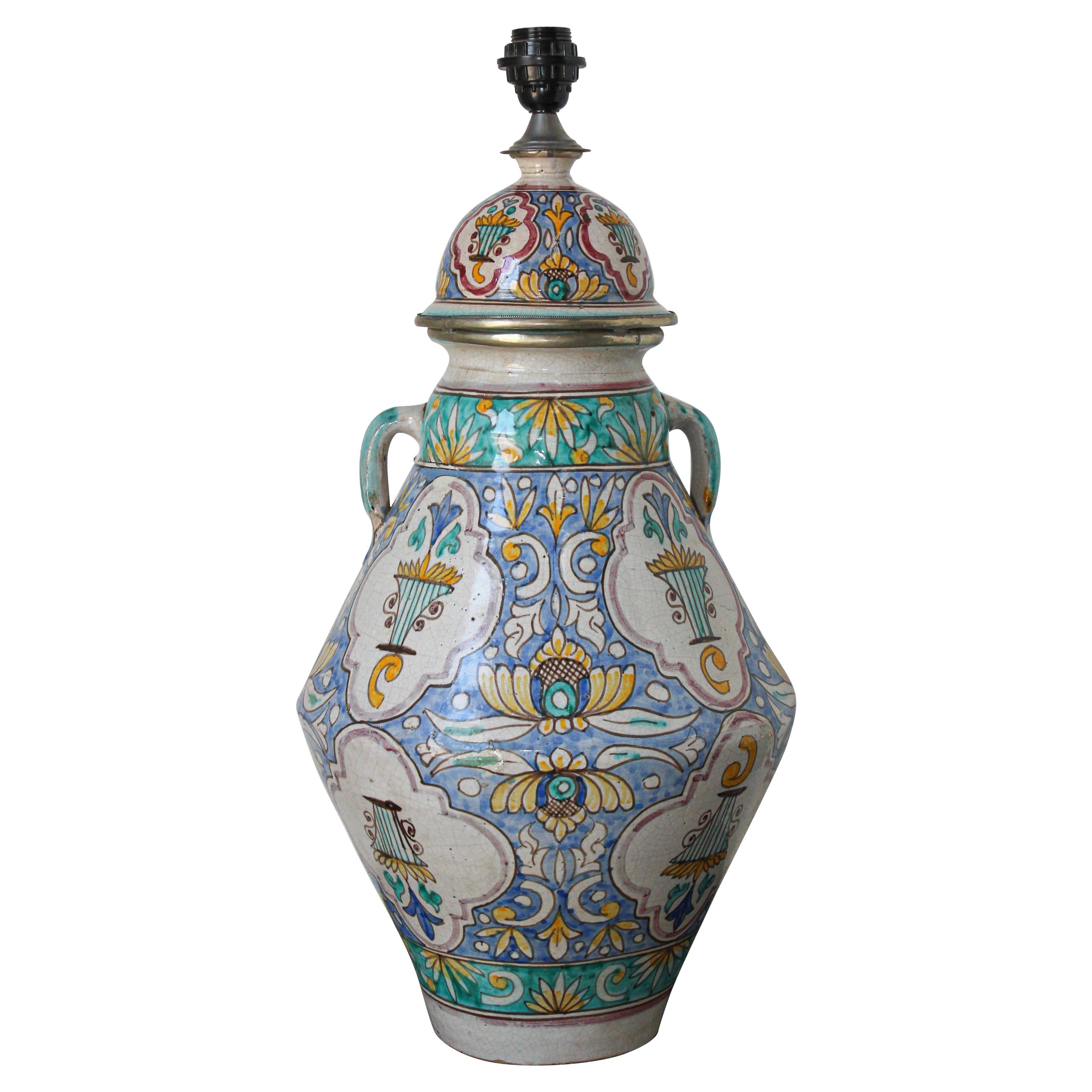 Moroccan Ceramic Table Lamps from Fez at 1stDibs