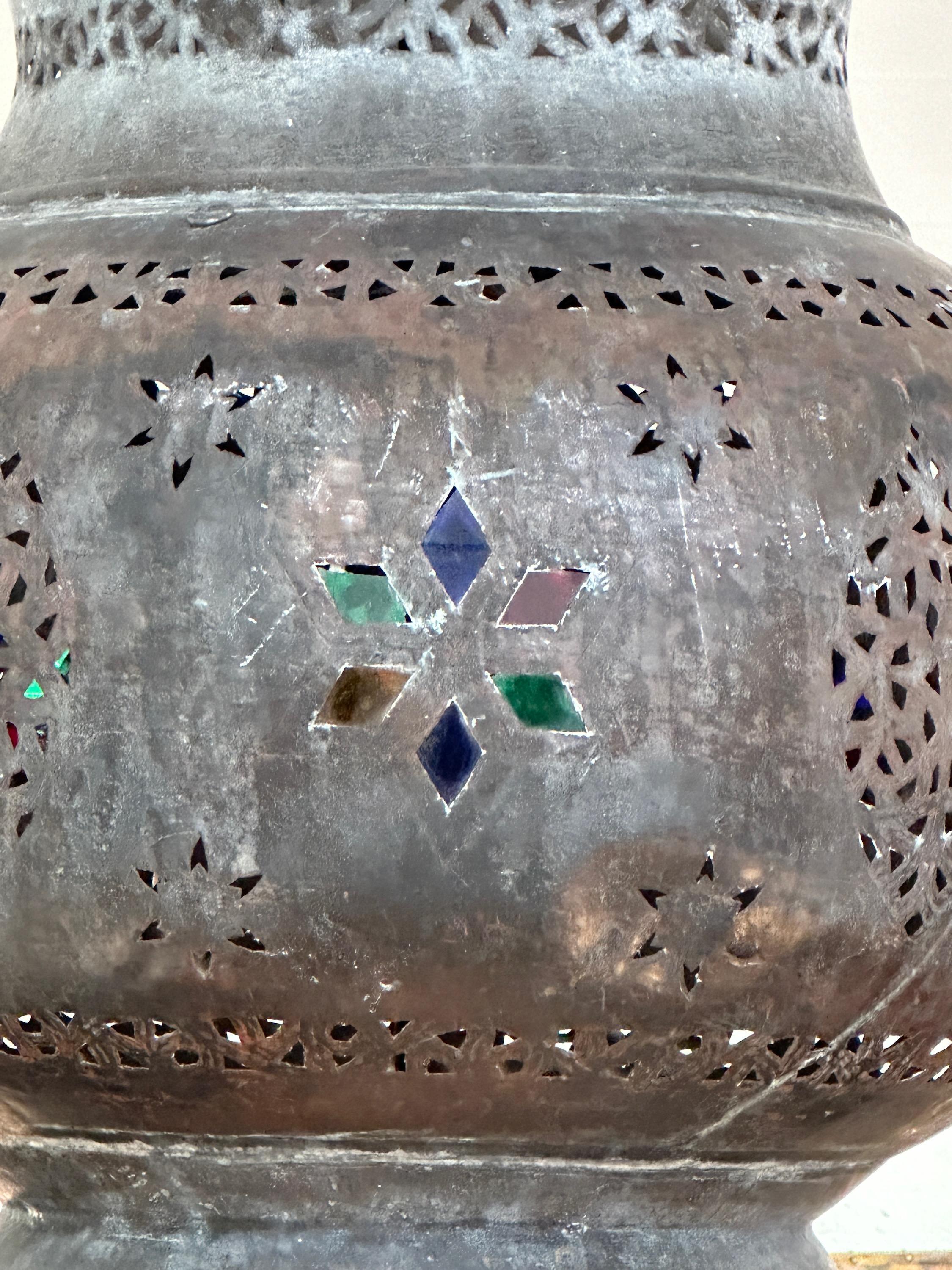 Large Moroccan Copper Lantern For Sale 5