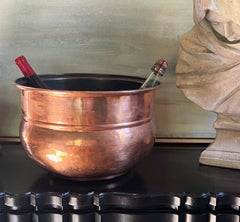 Gran cubo o jardinera marroquí de cobre para vino/bebidas, c. 1970