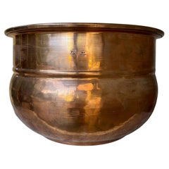 Vintage Large Moroccan Copper Wine / Drink Bucket or Planter, C. 1970's