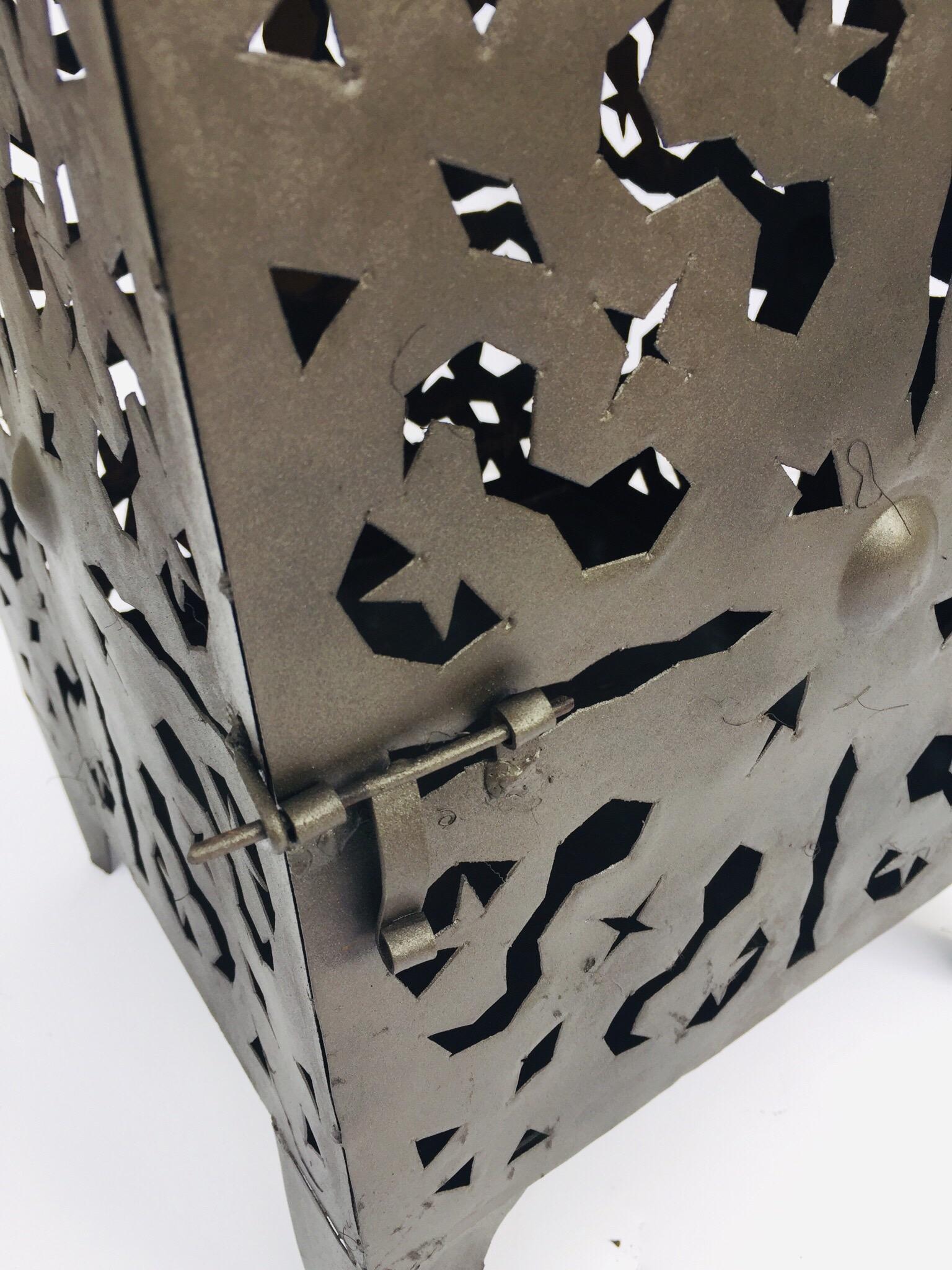 Outdoor Moroccan Hurricane Metal Candle Lantern 2