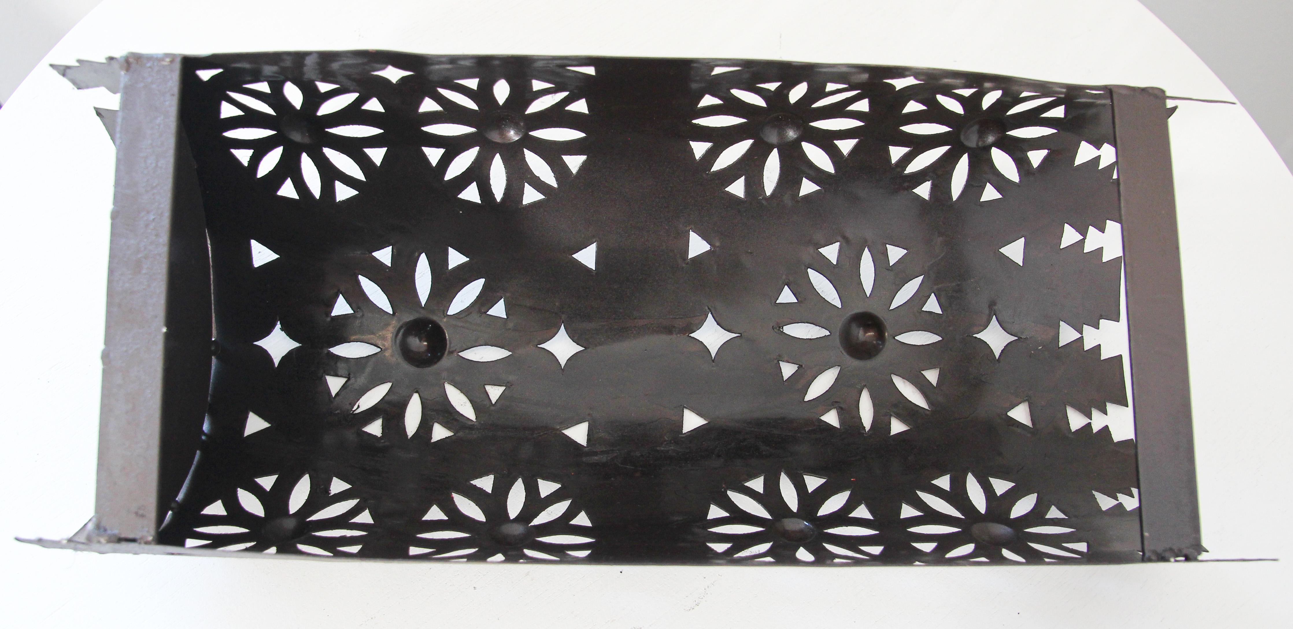 Large Moroccan Metal Wall Sconce Shade For Sale 3