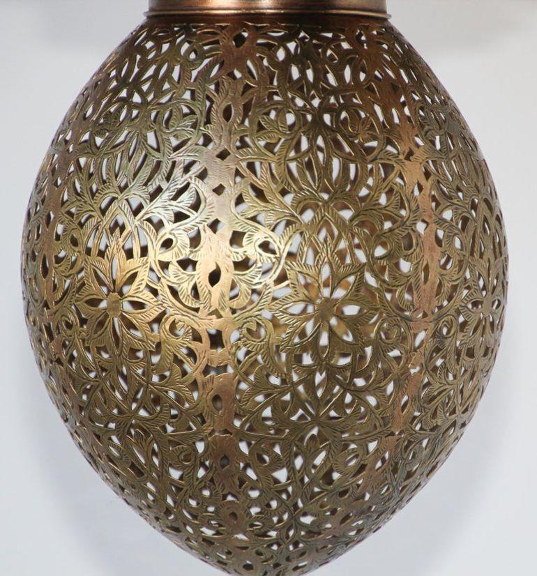 Large Moroccan Brass Chandelier Moorish Alhambra 1