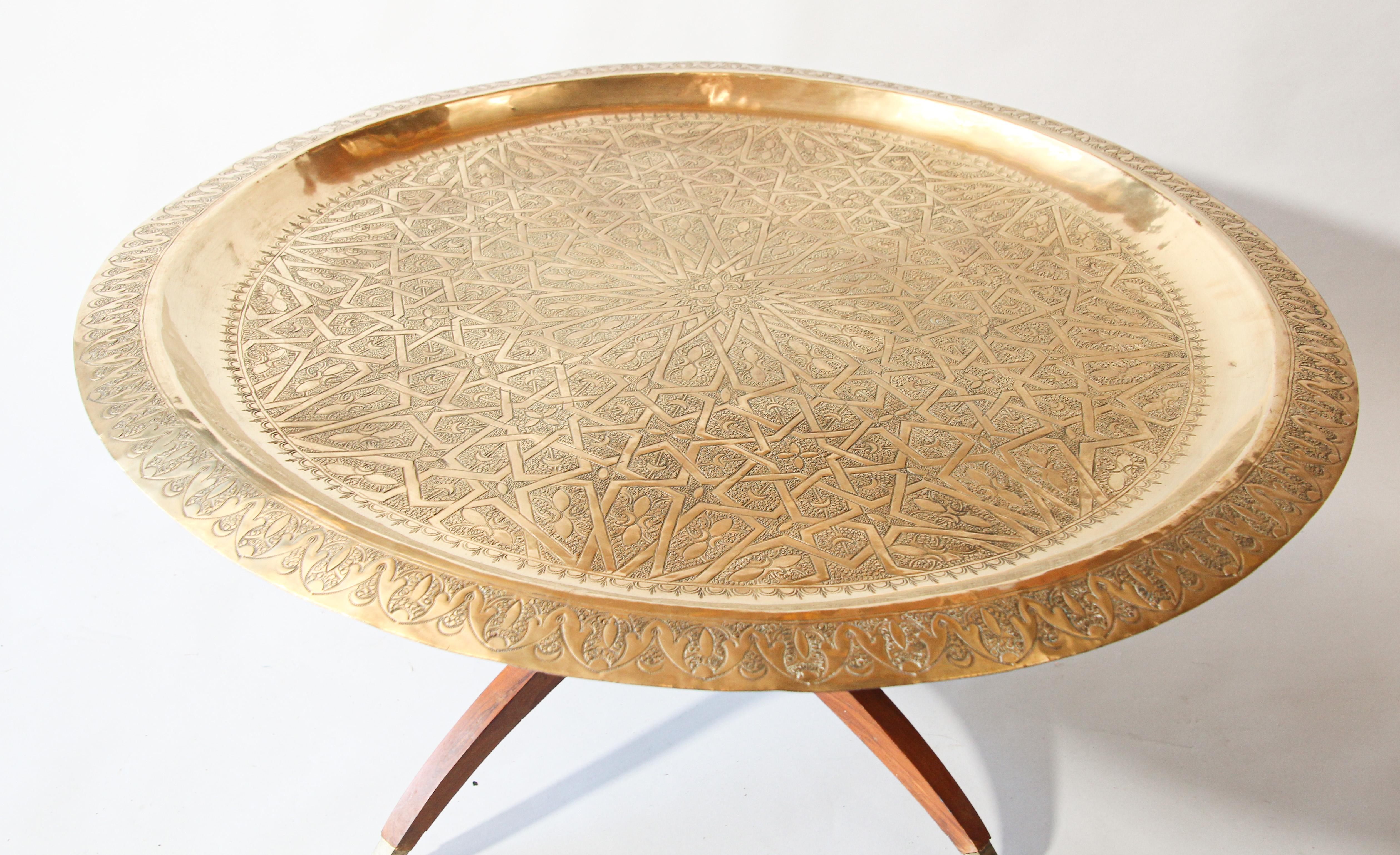 moroccan brass tray