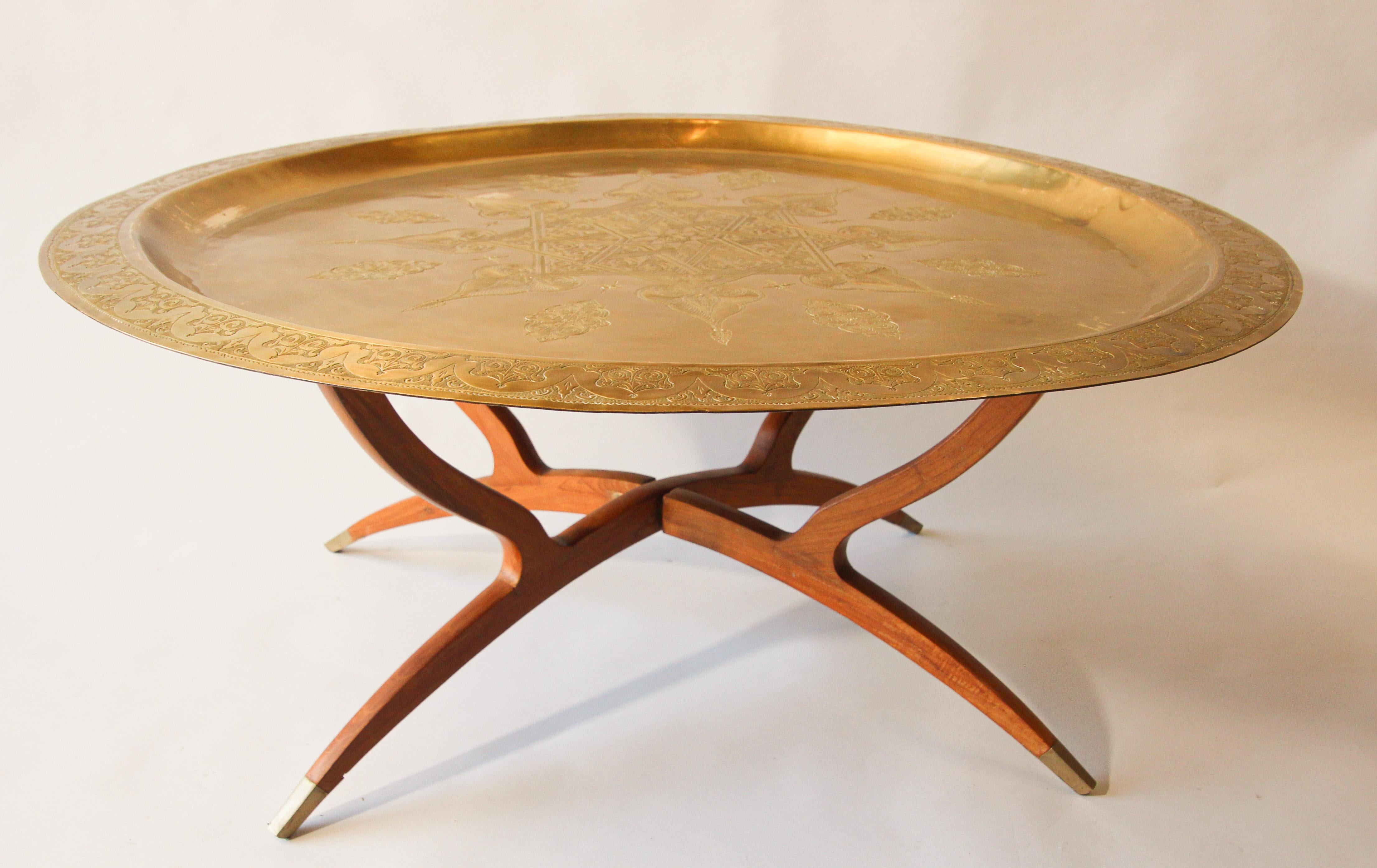 brass tray table base