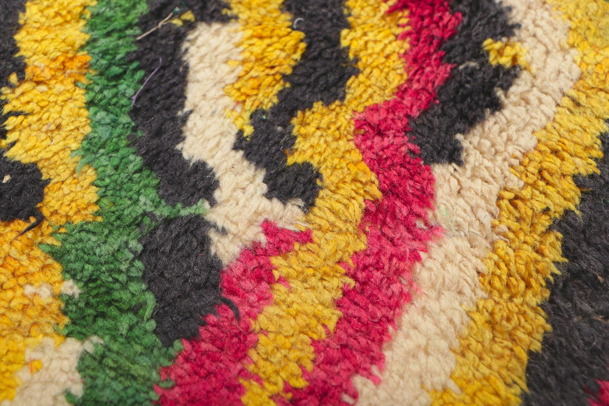 Berber Beni Mrirt Moderner Marokkanischer Teppich, Bauhaus trifft auf abstrakten Expressionisten im Angebot 2
