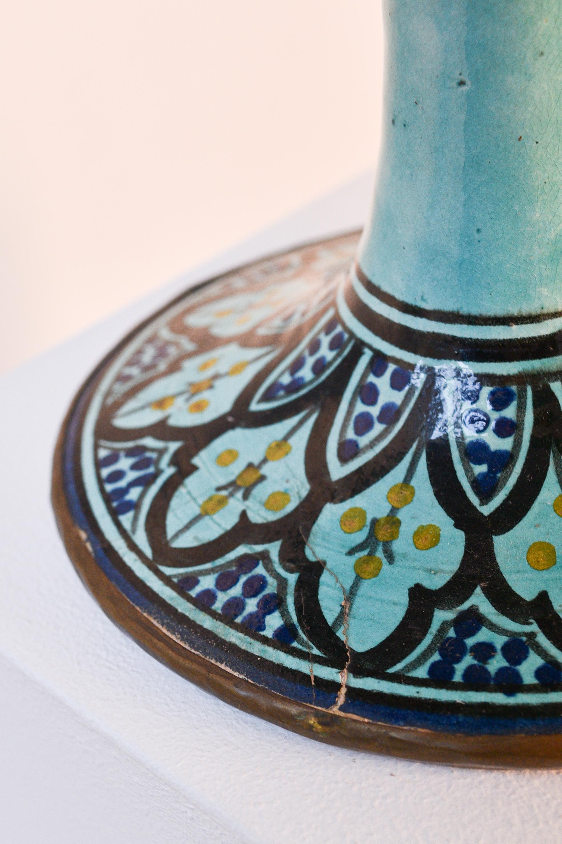 Large Moroccan Serghini Incense Burner In Fair Condition In Oostende, BE