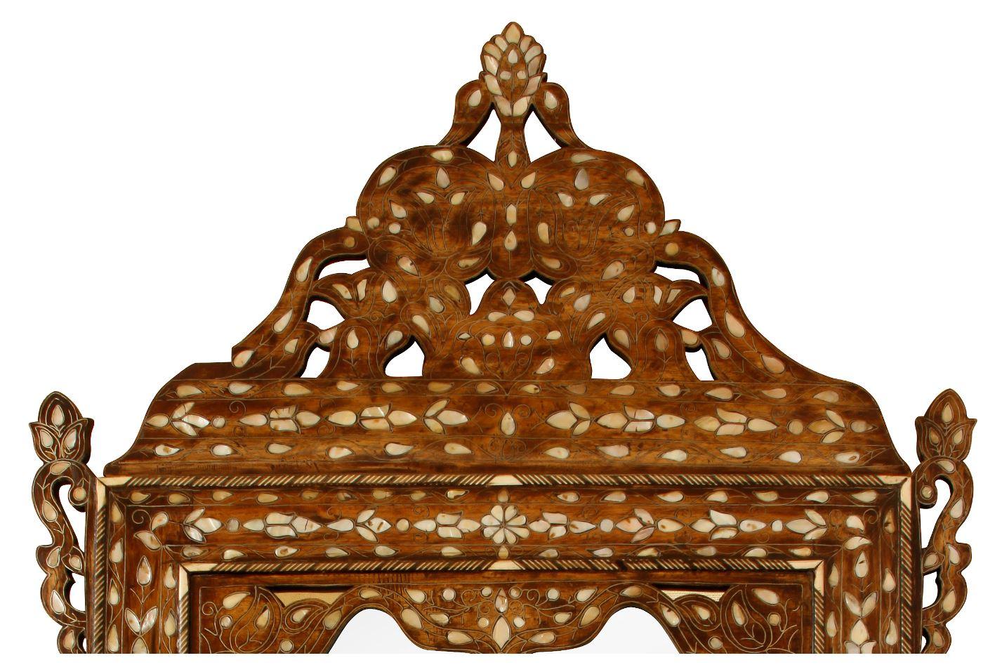 Large Moroccan style mirror with bone inlay.