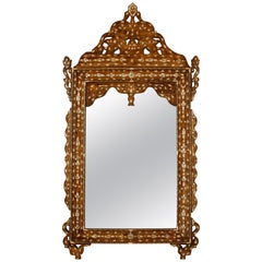 Large Moroccan Style Bone Inlay Mirror
