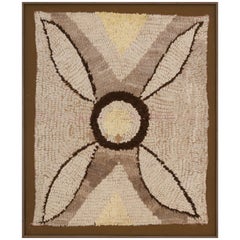 Large Moroccan Tapestry in Shades from Light Beige to Dark Brown