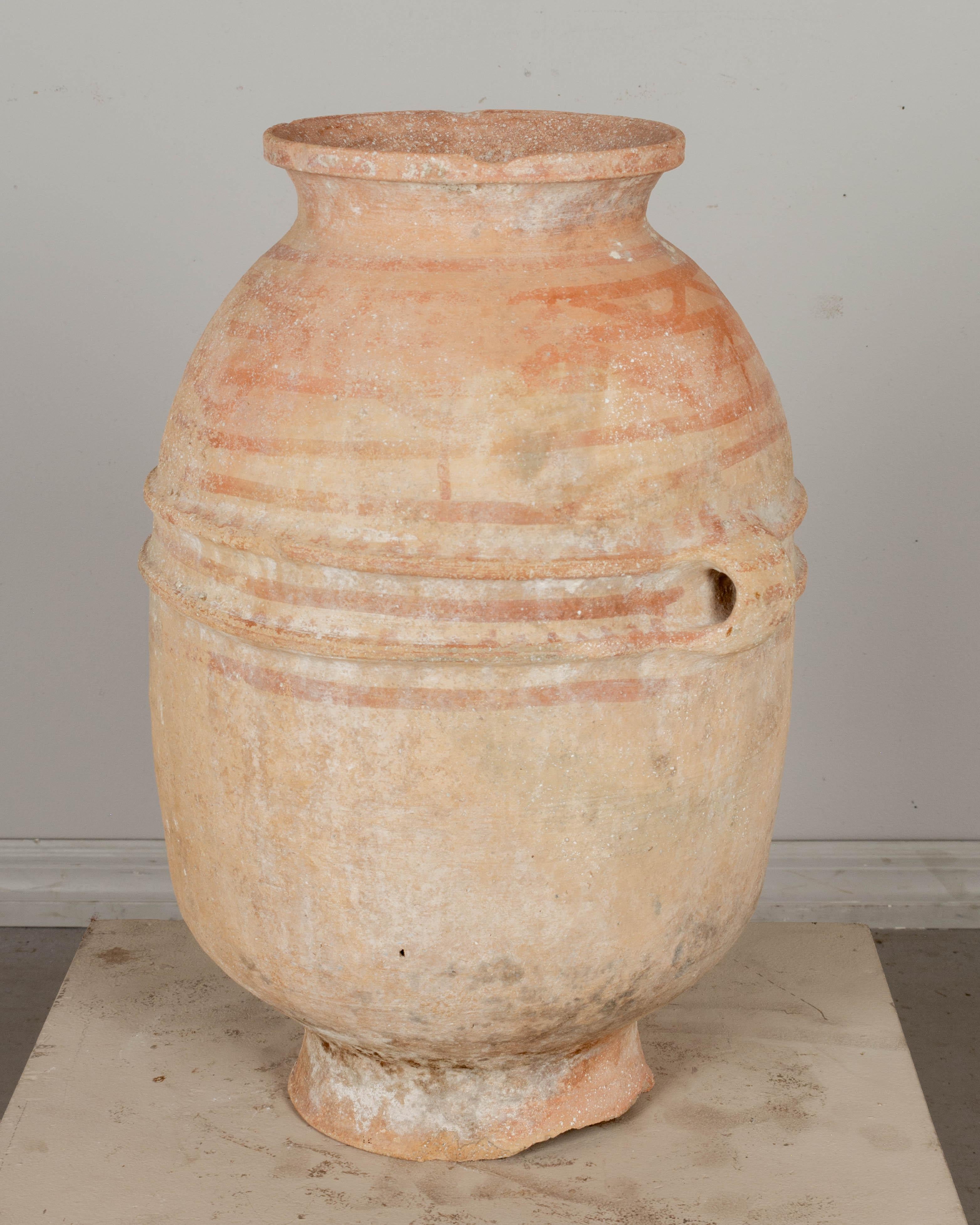 Hand-Crafted Large Moroccan Terracotta Pottery Water Jar For Sale