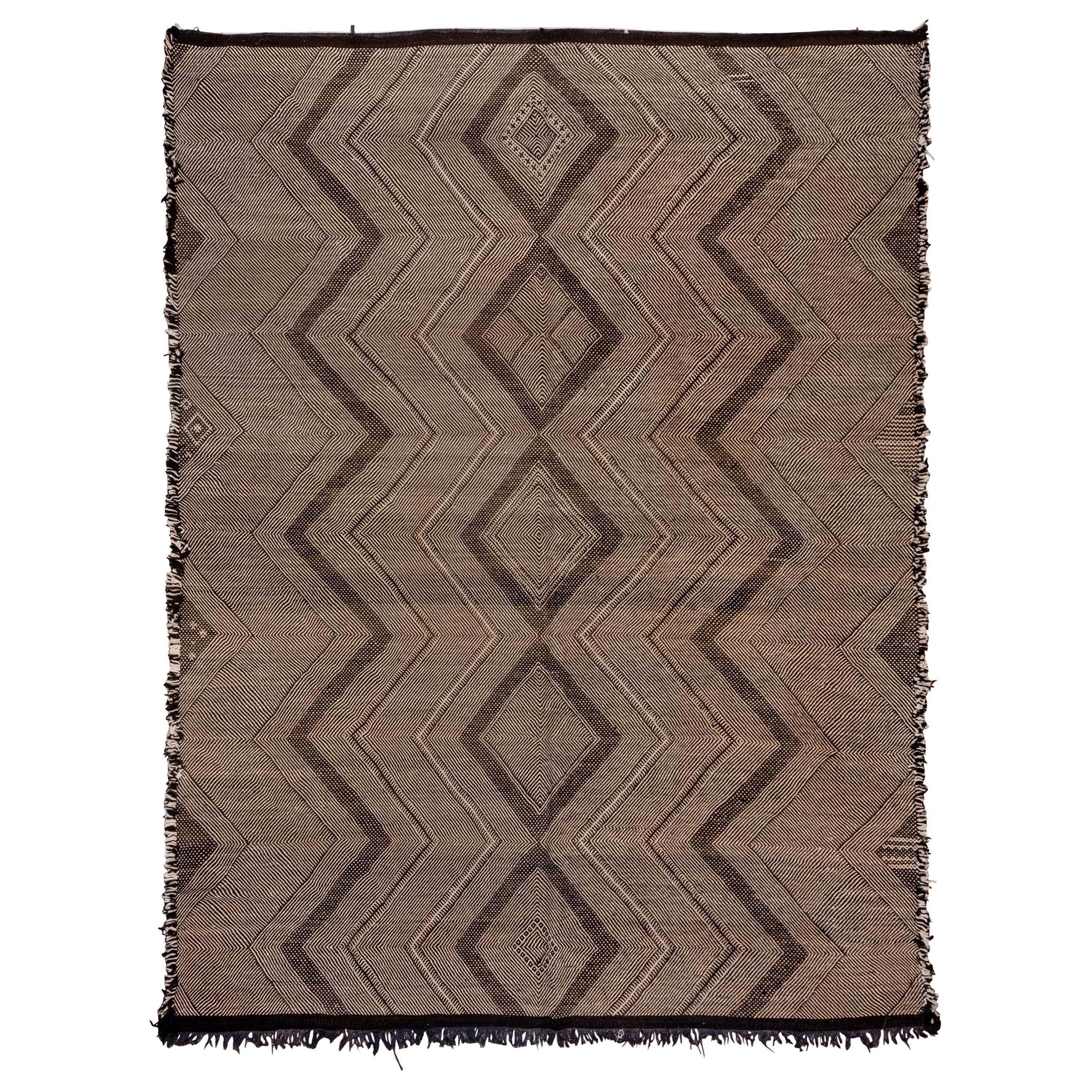 Small Handmade Black Berber rug Soft thick wool moroccan rug Zanafi carpet Rugs Home & Living