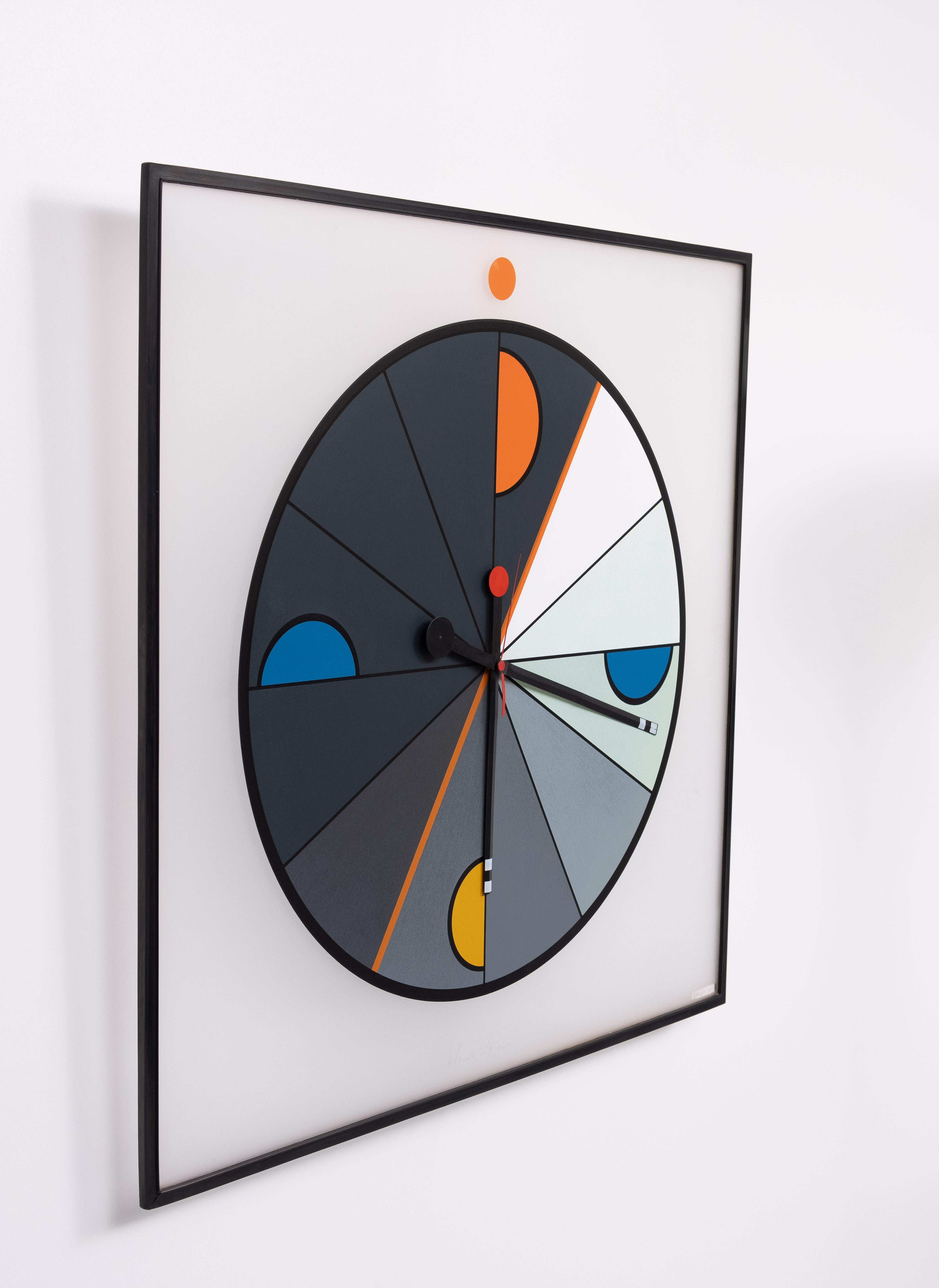 italien Grande horloge Morphos de Kurt B. Delbanco pour Acerbis, années 1980 en vente
